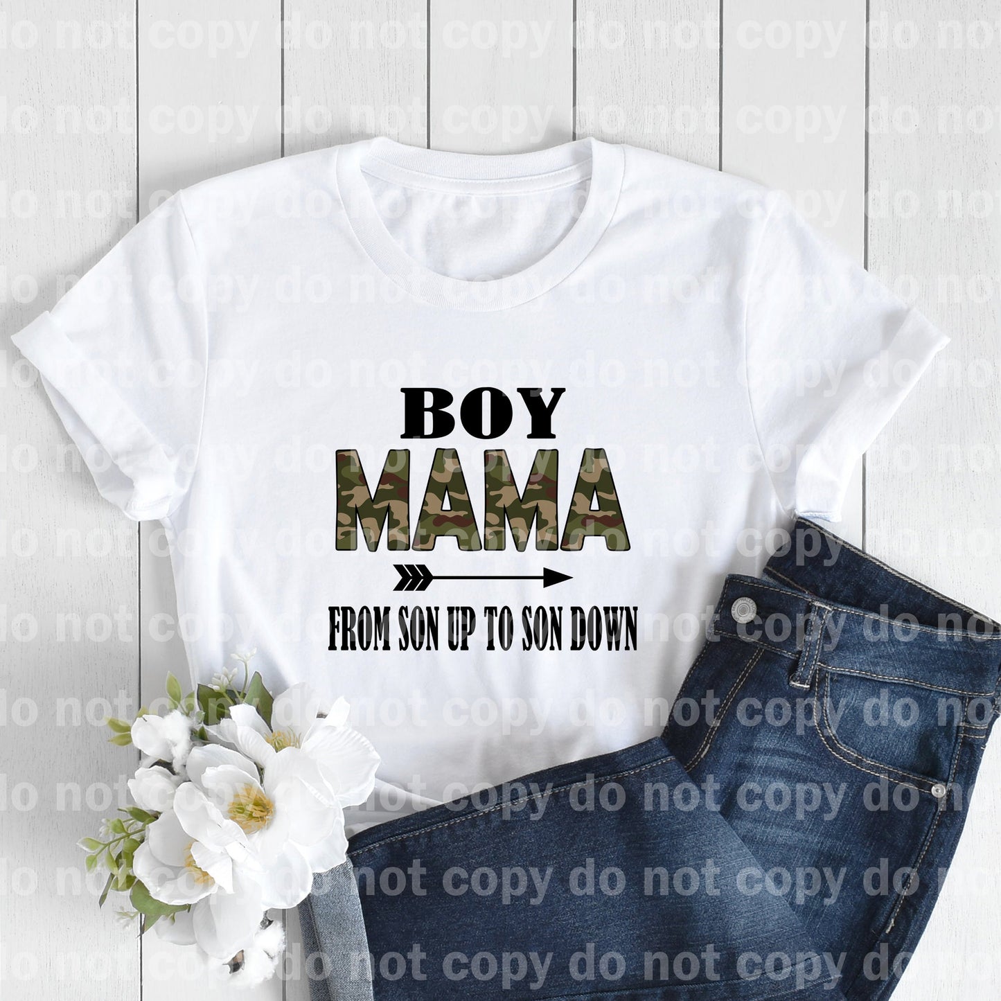 Boy Mama Army Camouflage Arrow Dream Print or Sublimation Print