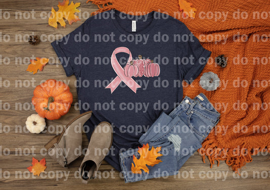 Breast Cancer Awareness Ribbon And Pumpkins Dream Print or Sublimation Print