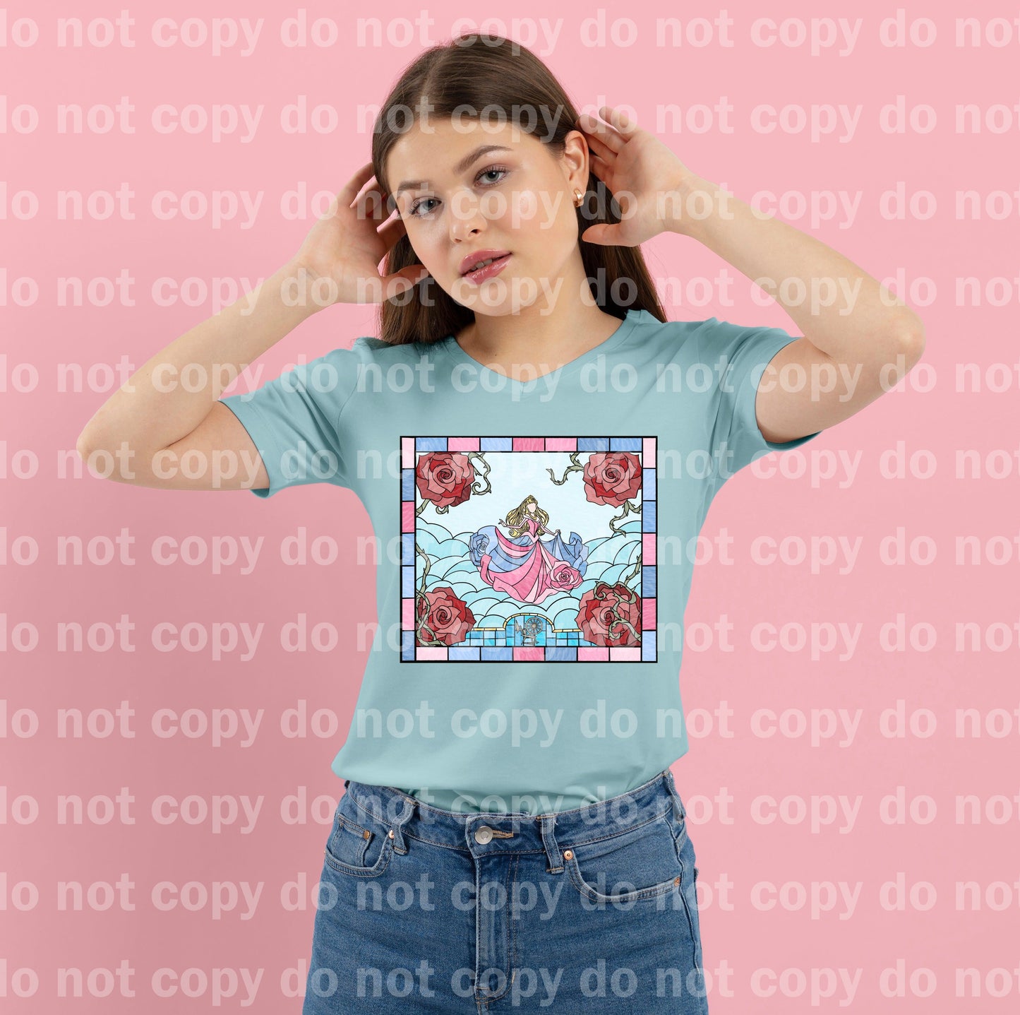 Briar Rose Stained Glass Dream Print or Sublimation Print