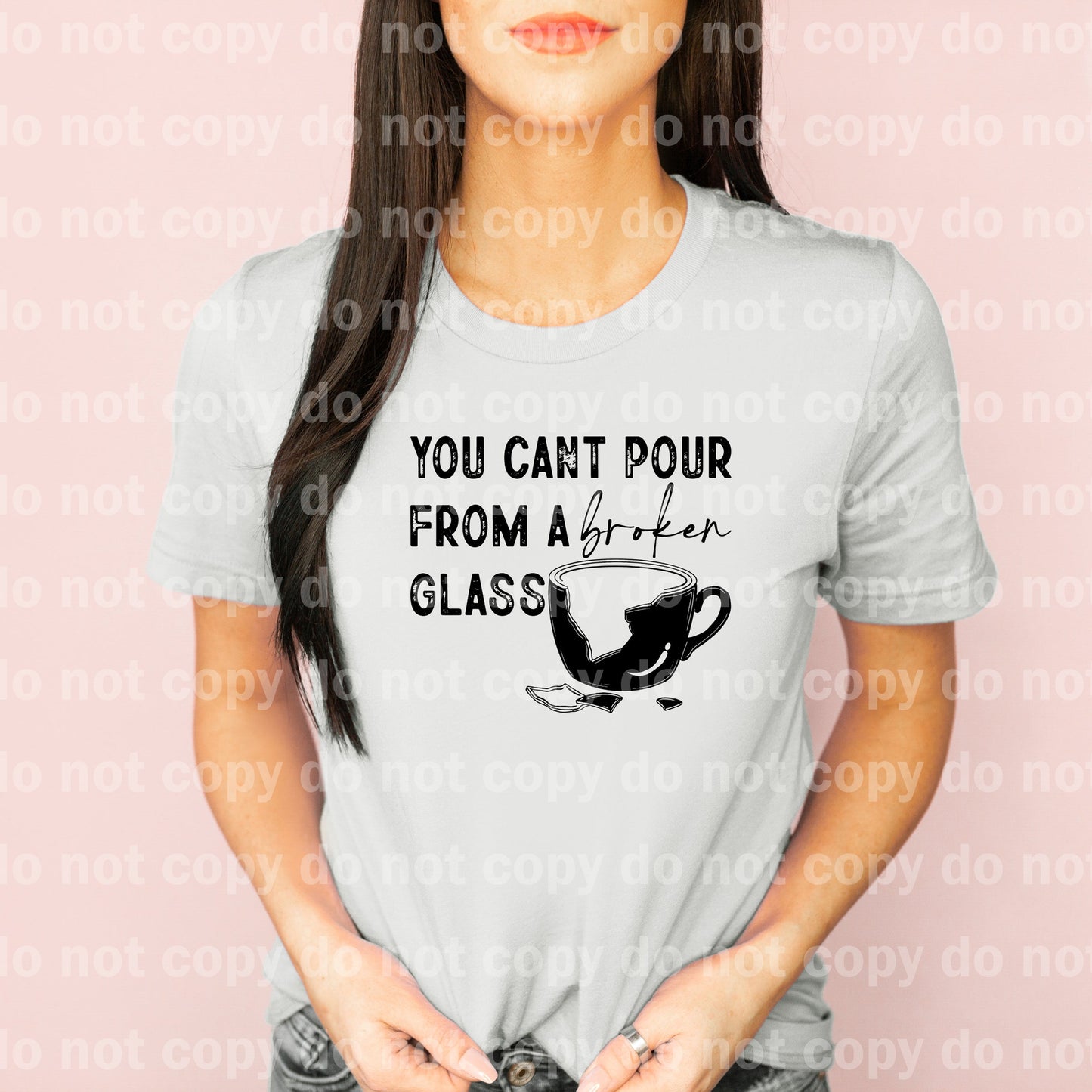 You Can't Pour From A Broken Glass Distressed Dream Print or Sublimation Print