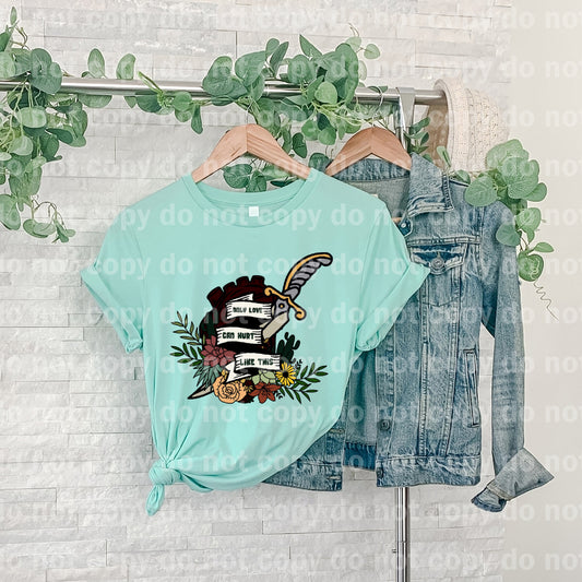 Only Love Can Hurt You Like This Floral Heart Knife Dream Print or Sublimation Print