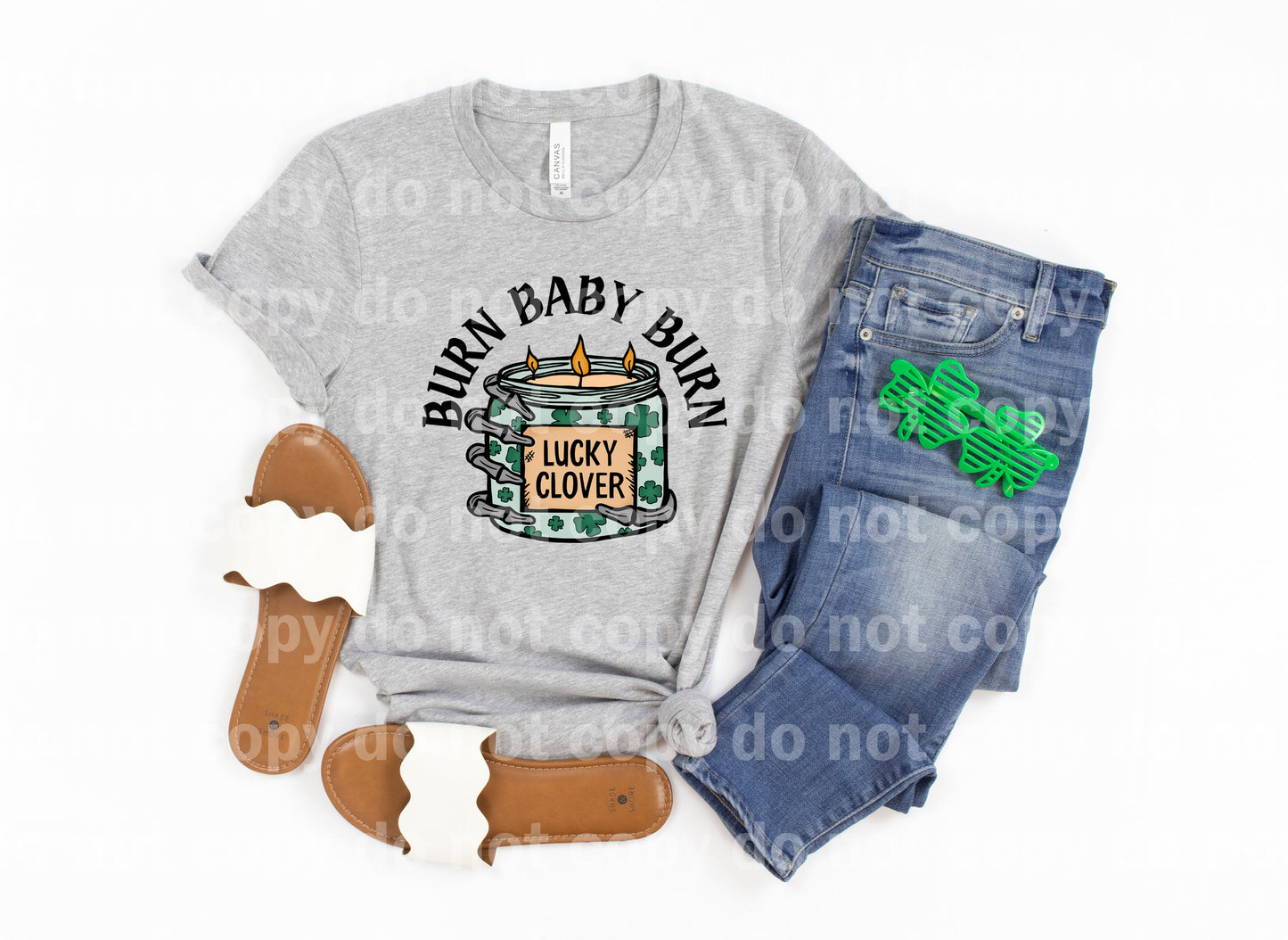 Burn Baby Burn Lucky Clover Full Color/One Color Dream Print or Sublimation Print