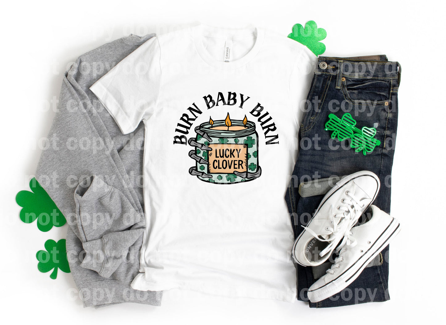 Burn Baby Burn Lucky Clover Full Color/One Color Dream Print or Sublimation Print
