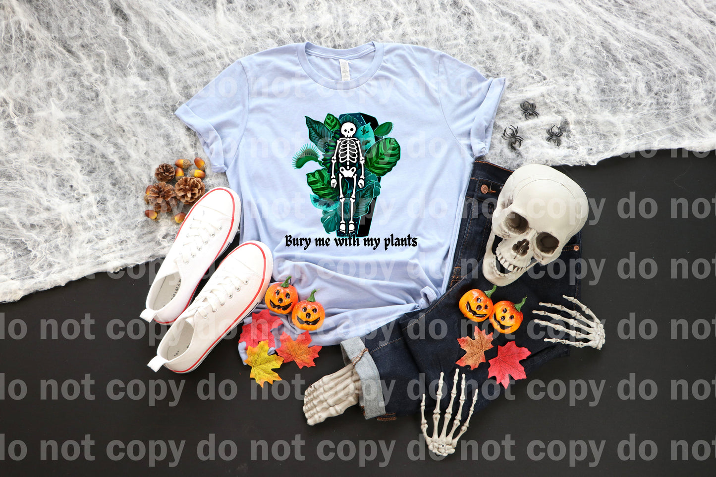 Bury Me With My Plants Blue Outline Dream Print or Sublimation Print