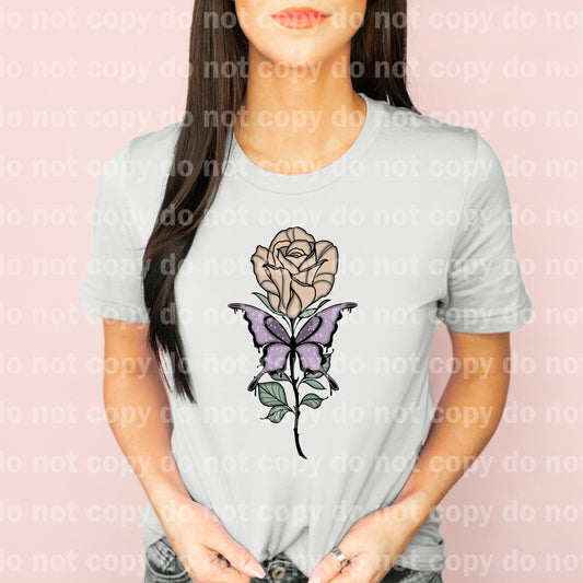 Rose And Butterfly Colored Dream Print or Sublimation Print