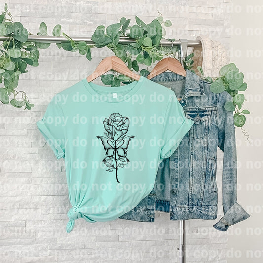 Rose Spine And Butterfly With Shading Dream Print or Sublimation Print