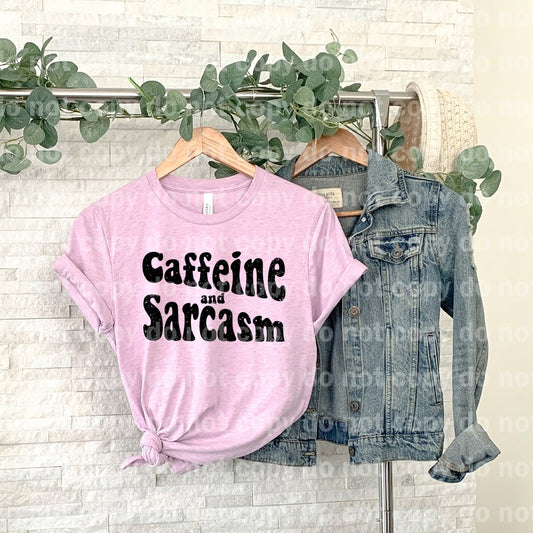 Caffeine And Sarcasm Distressed Black/White Dream Print or Sublimation Print