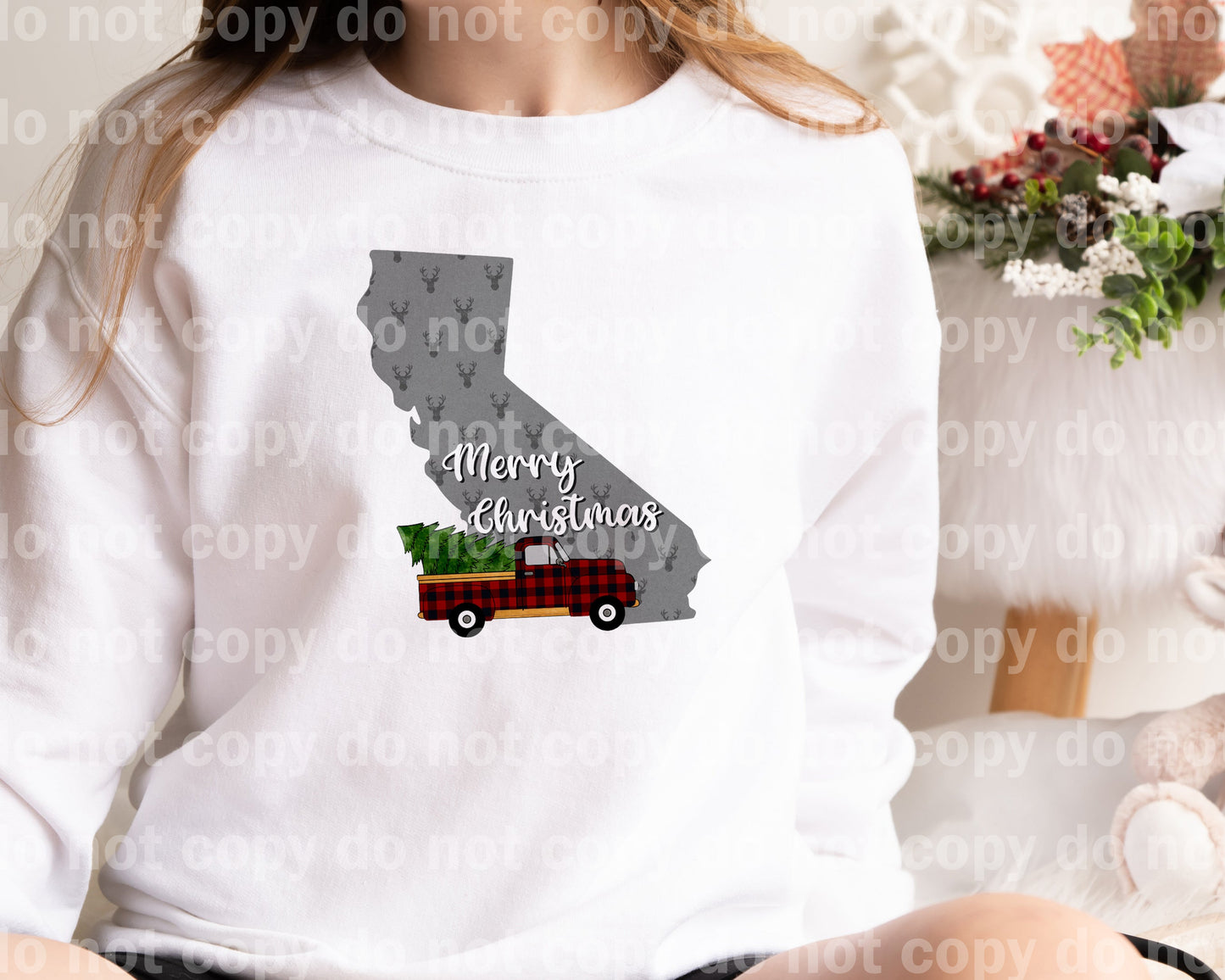 Merry Christmas Cali State Dream Print or Sublimation Print