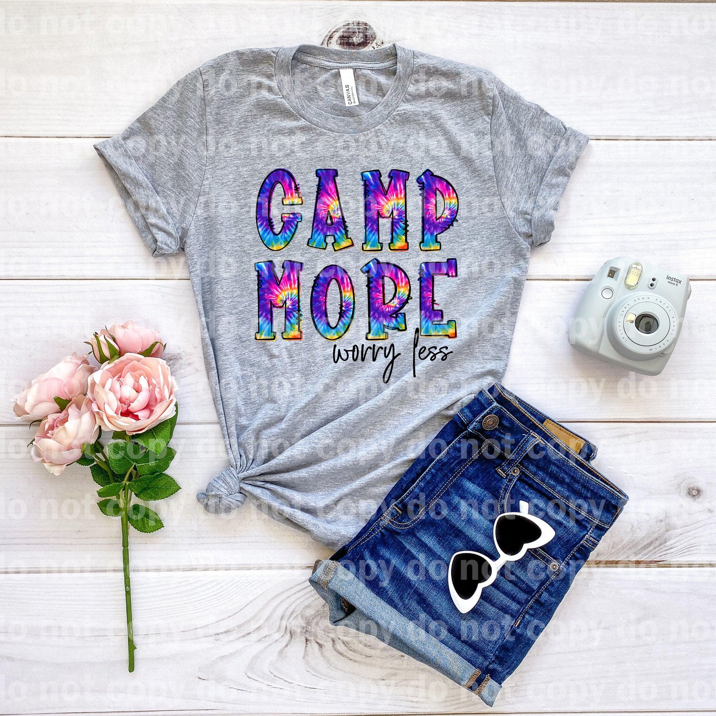 Camp More Worry Less Tie Dye Dream Print or Sublimation Print