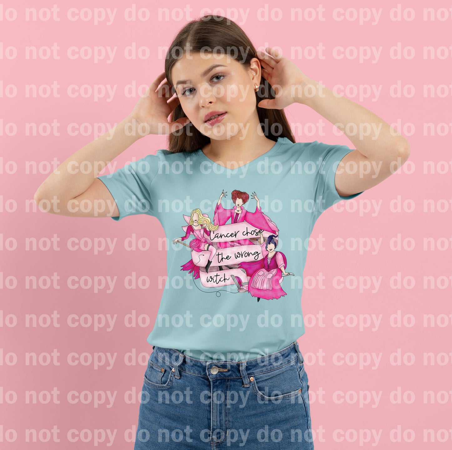 Cancer Chose The Wrong Witch Light Pink Dream Print or Sublimation Print