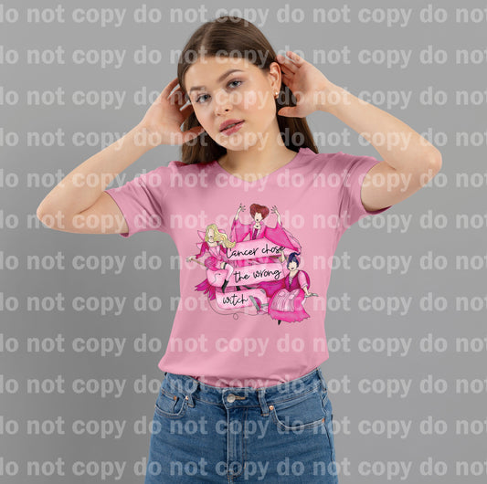 Cancer Chose The Wrong Witch Pink Dream Print or Sublimation Print