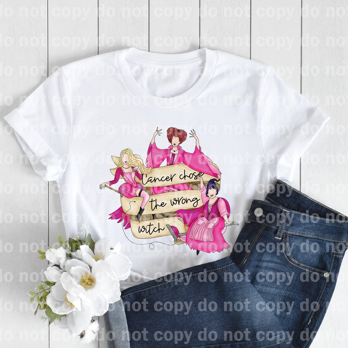 Cancer Chose The Wrong Witch Yellow Dream Print or Sublimation Print