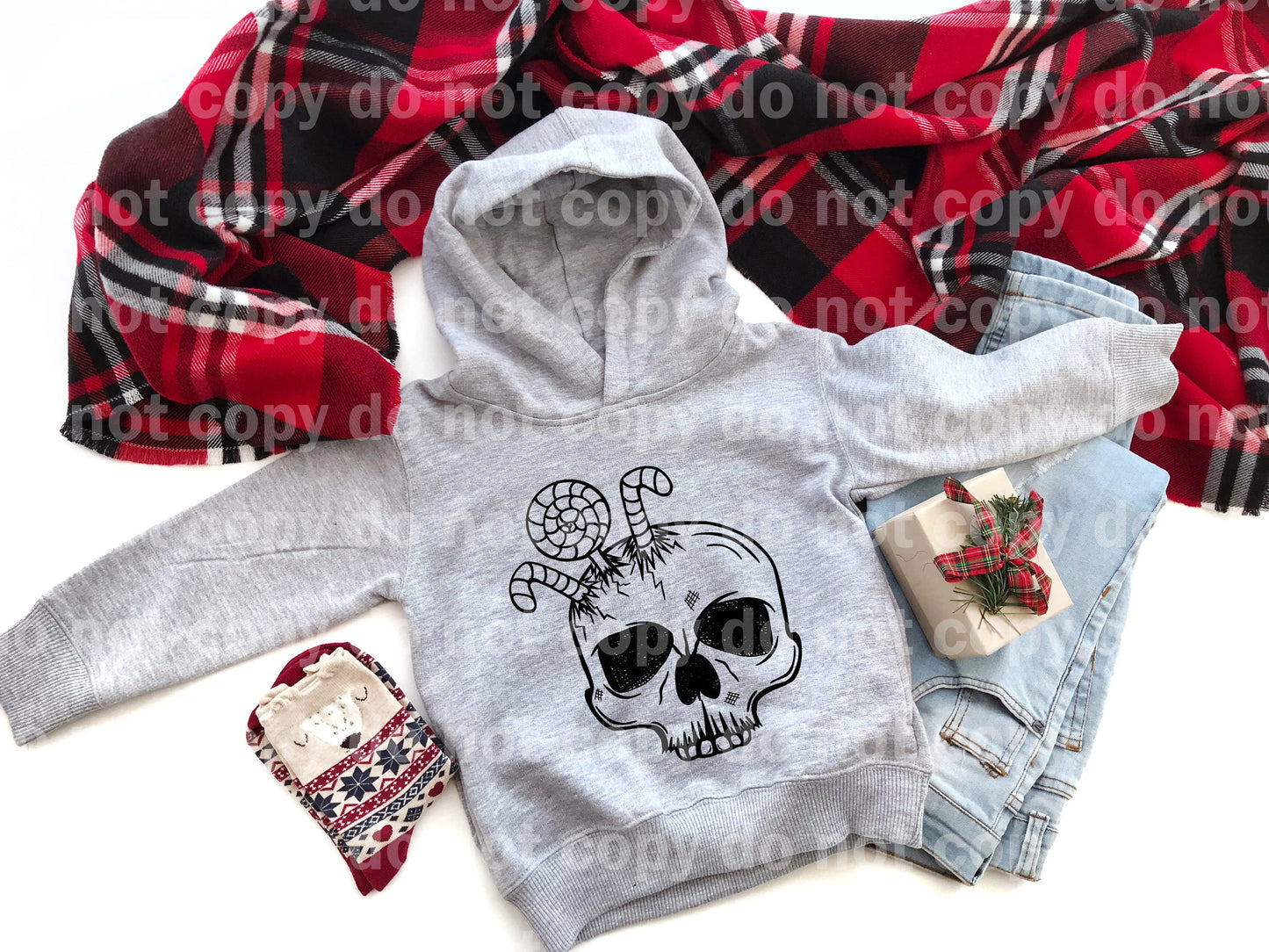 Candy Cane Skellie Full Color/One Color Dream Print o Impresión por sublimación