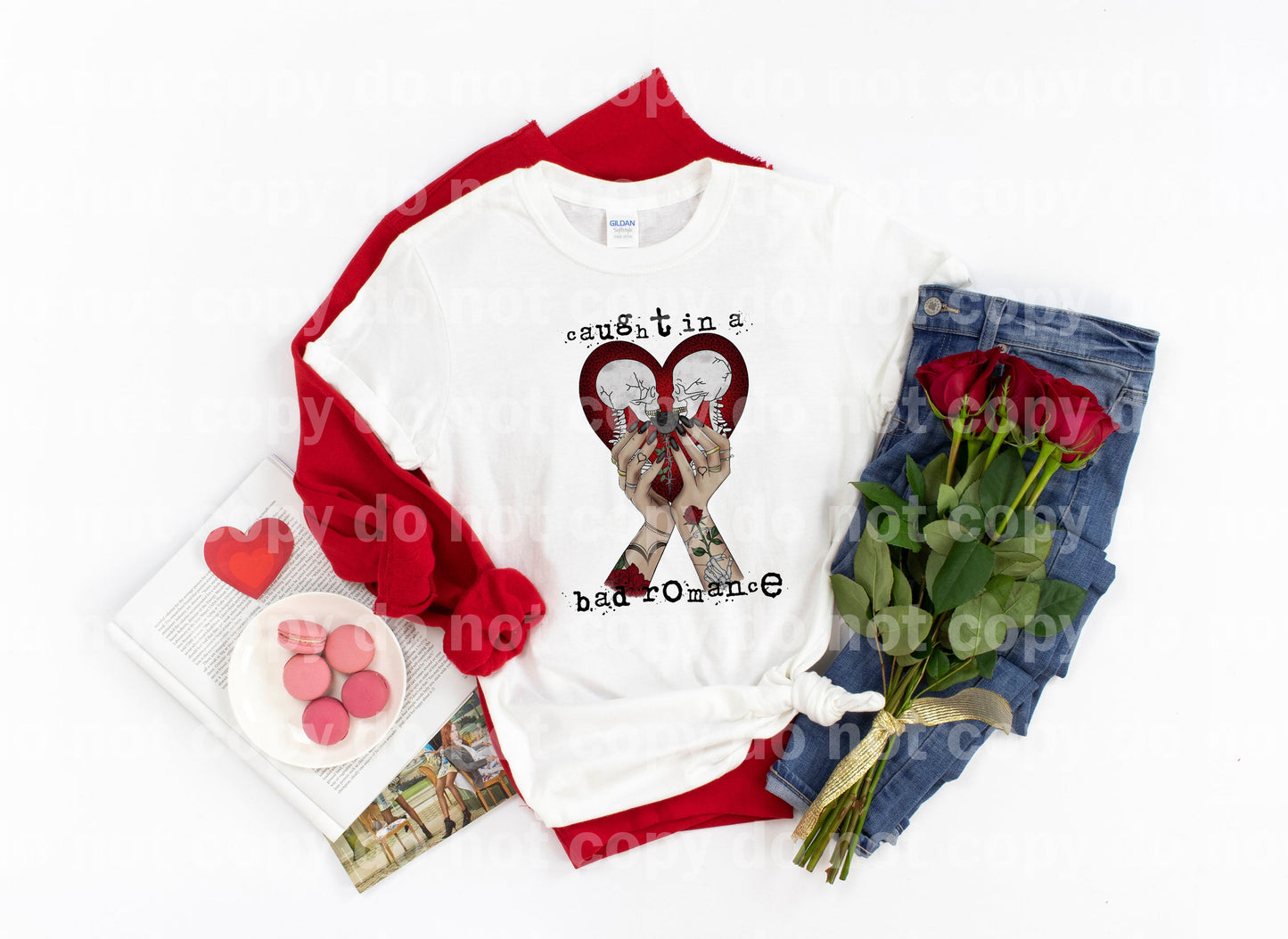 Caught in a Bad Romance Heart Skull Dream Print or Sublimation Print