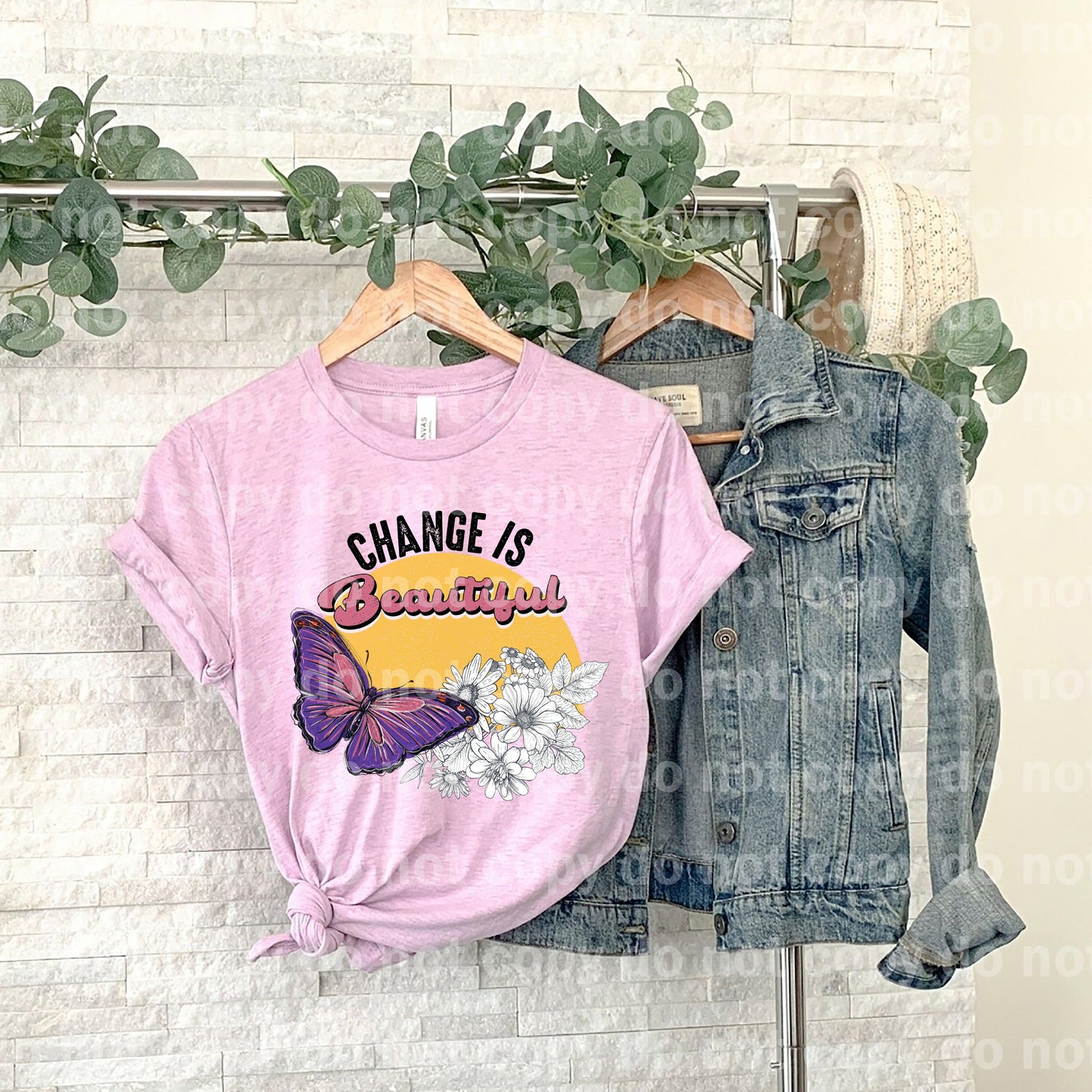 Change is Beautiful Butterfly Floral Dream Print or Sublimation Print