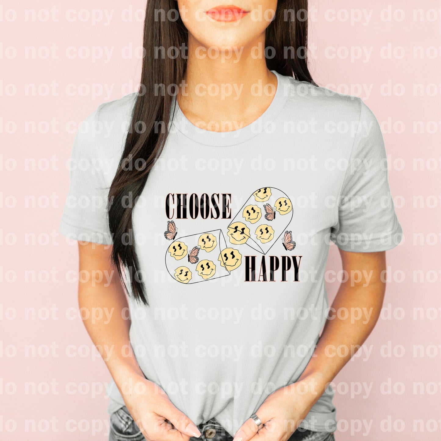 Choose Happy Full Color/Black/White Dream Print or Sublimation Print