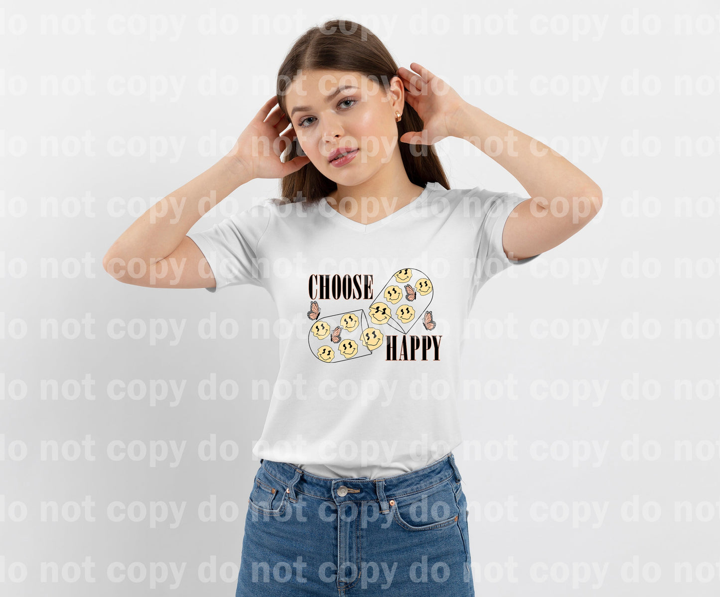 Choose Happy Full Color/Black/White Dream Print or Sublimation Print