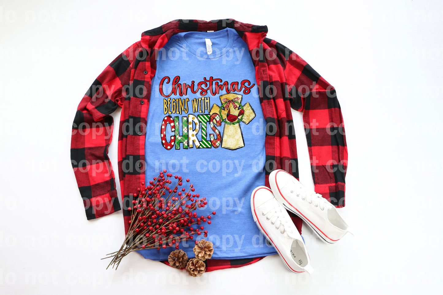 Christmas Begins With Christ Dream Print or Sublimation Print