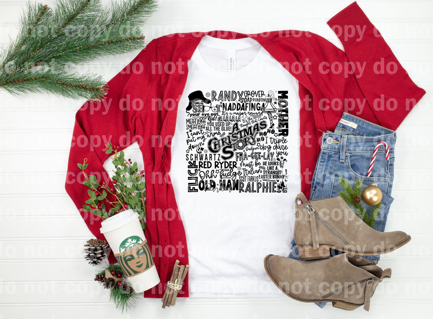 Christmas Story Black/White Color Dream Print or Sublimation Print