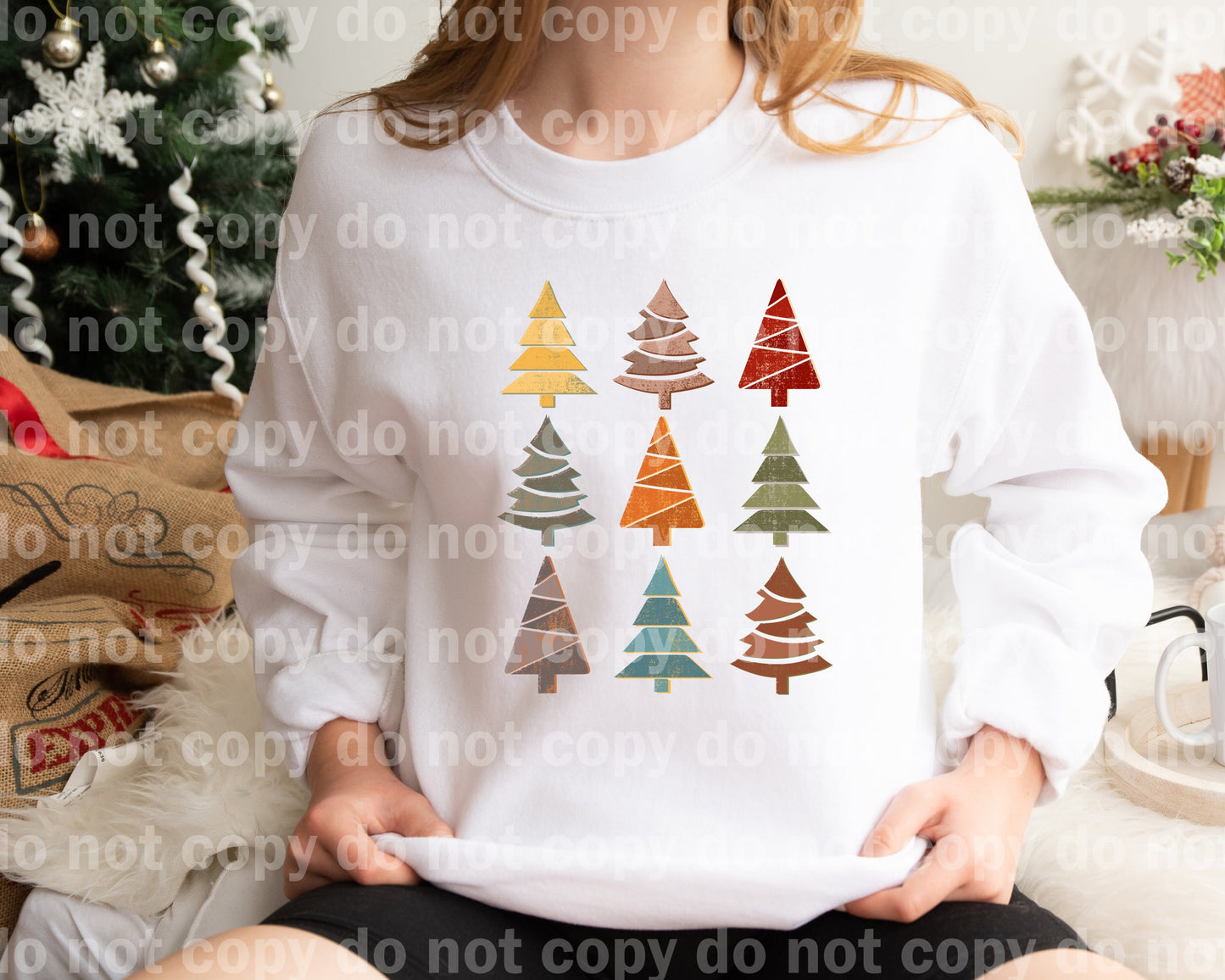 Colorful Christmas Trees Dream Print or Sublimation Print
