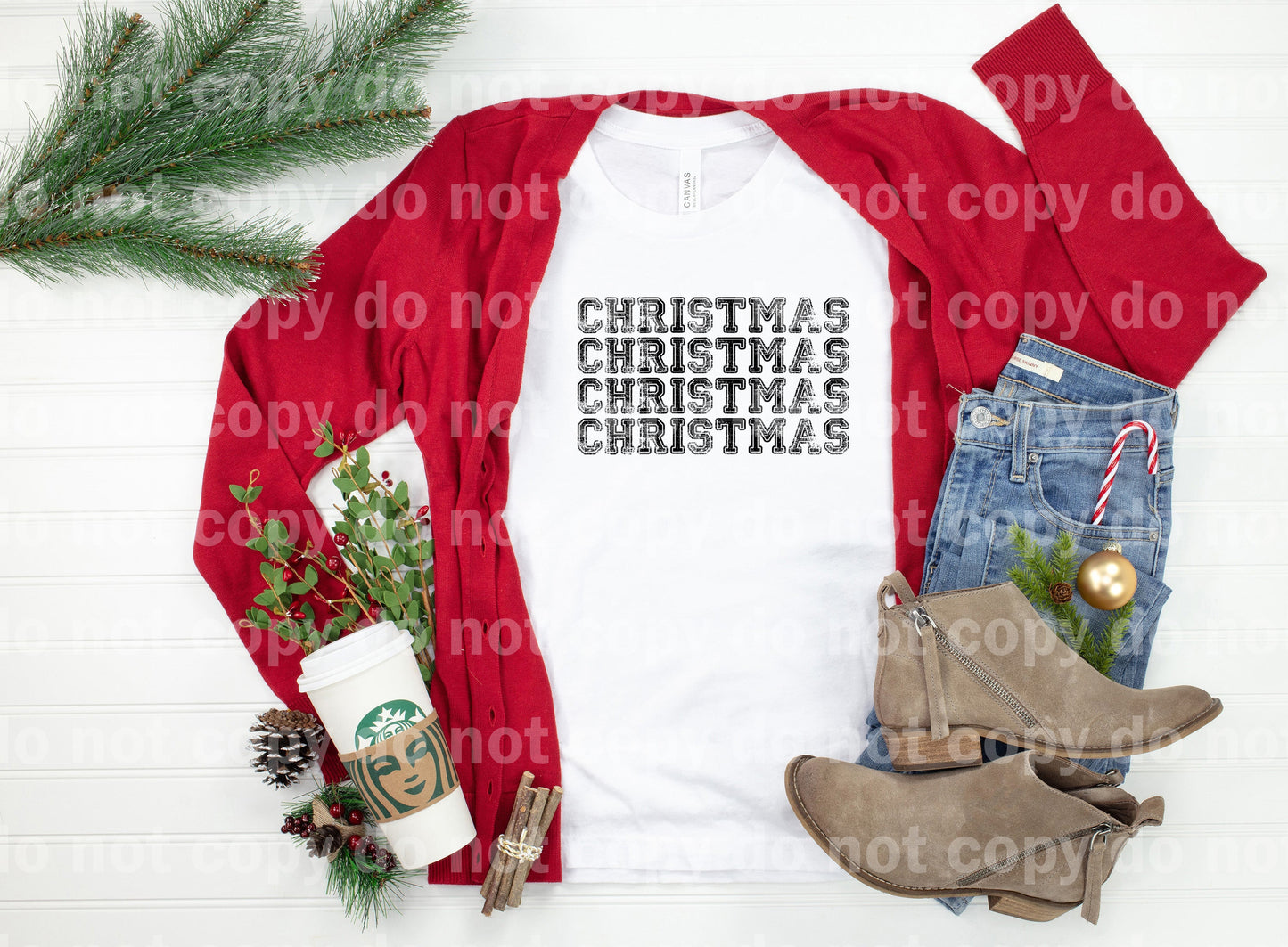 Christmas Typography Black/White Dream Print or Sublimation Print