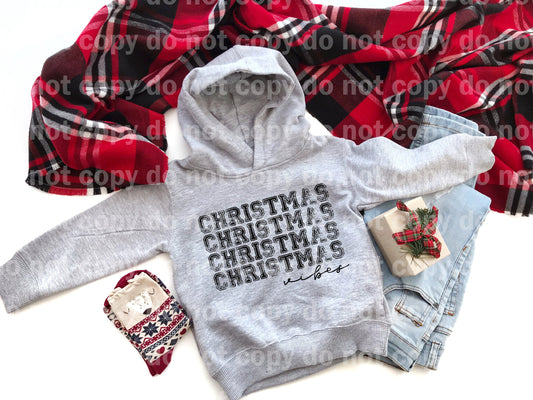 Christmas Vibes Typography Black/White Dream Print or Sublimation Print