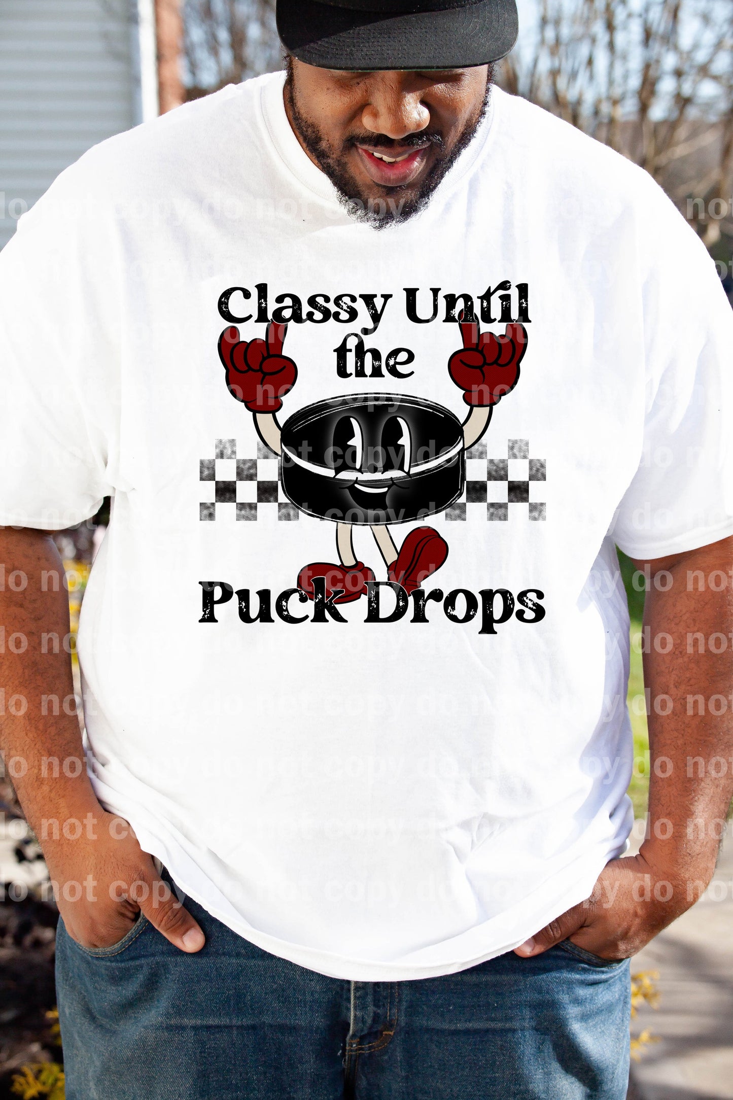 Classy Until The Puck Drops Red Dream Print or Sublimation Print