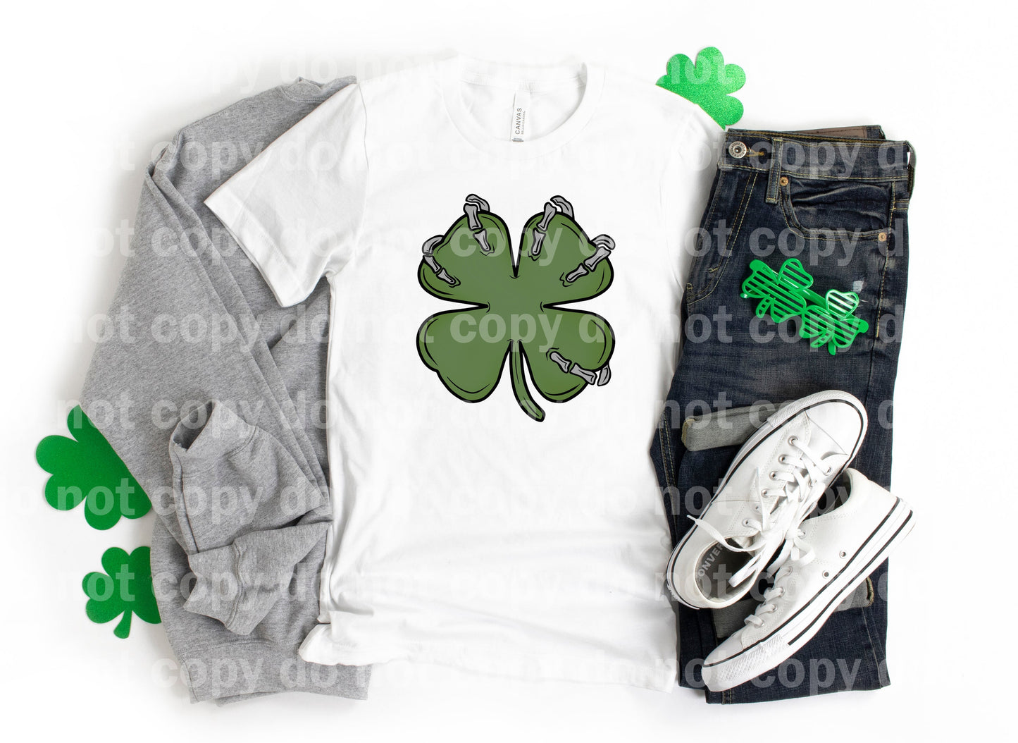 Clover Leaf Skellie Full Color/One Color Dream Print or Sublimation Print