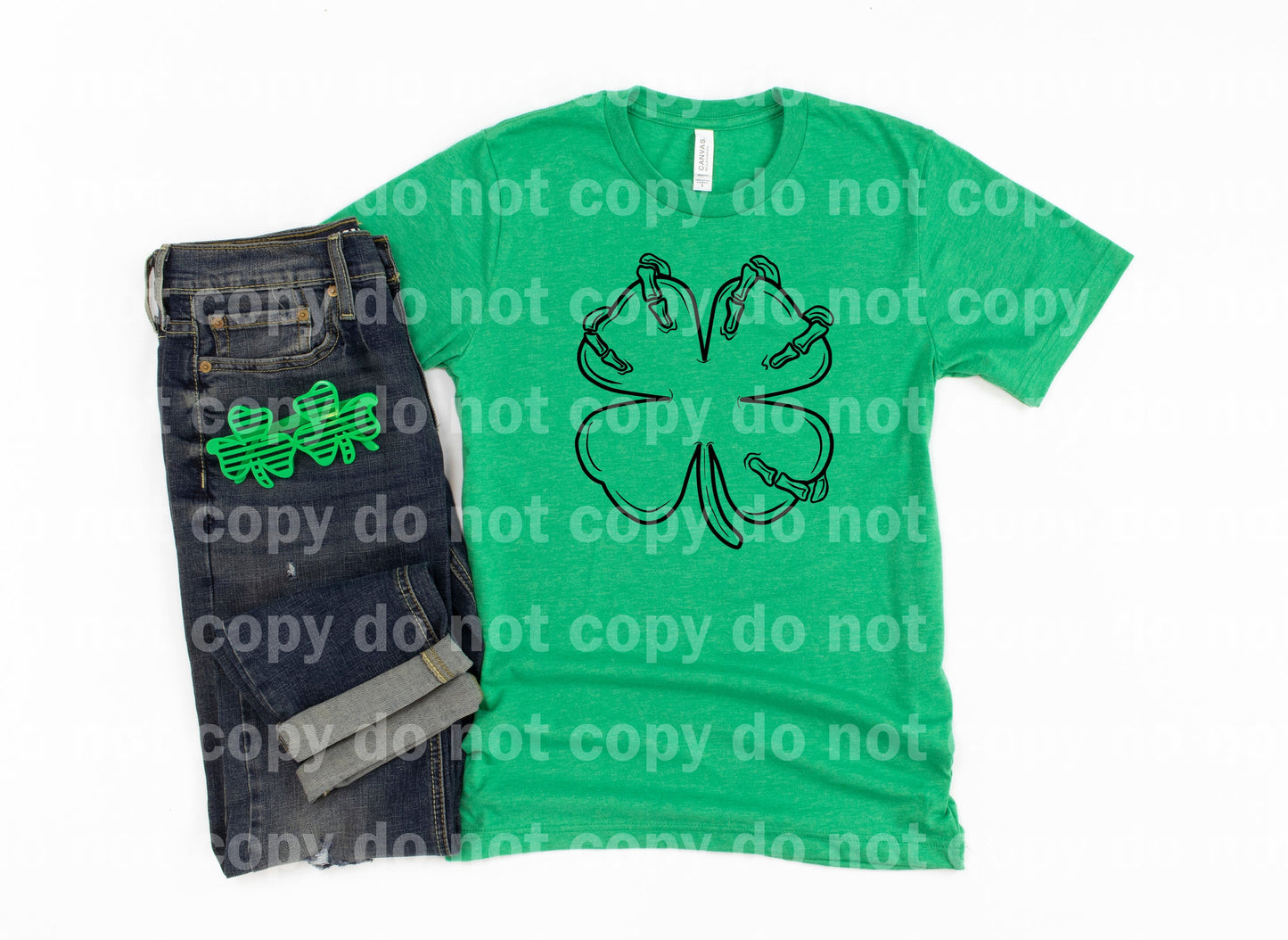 Clover Leaf Skellie Full Color/One Color Dream Print or Sublimation Print