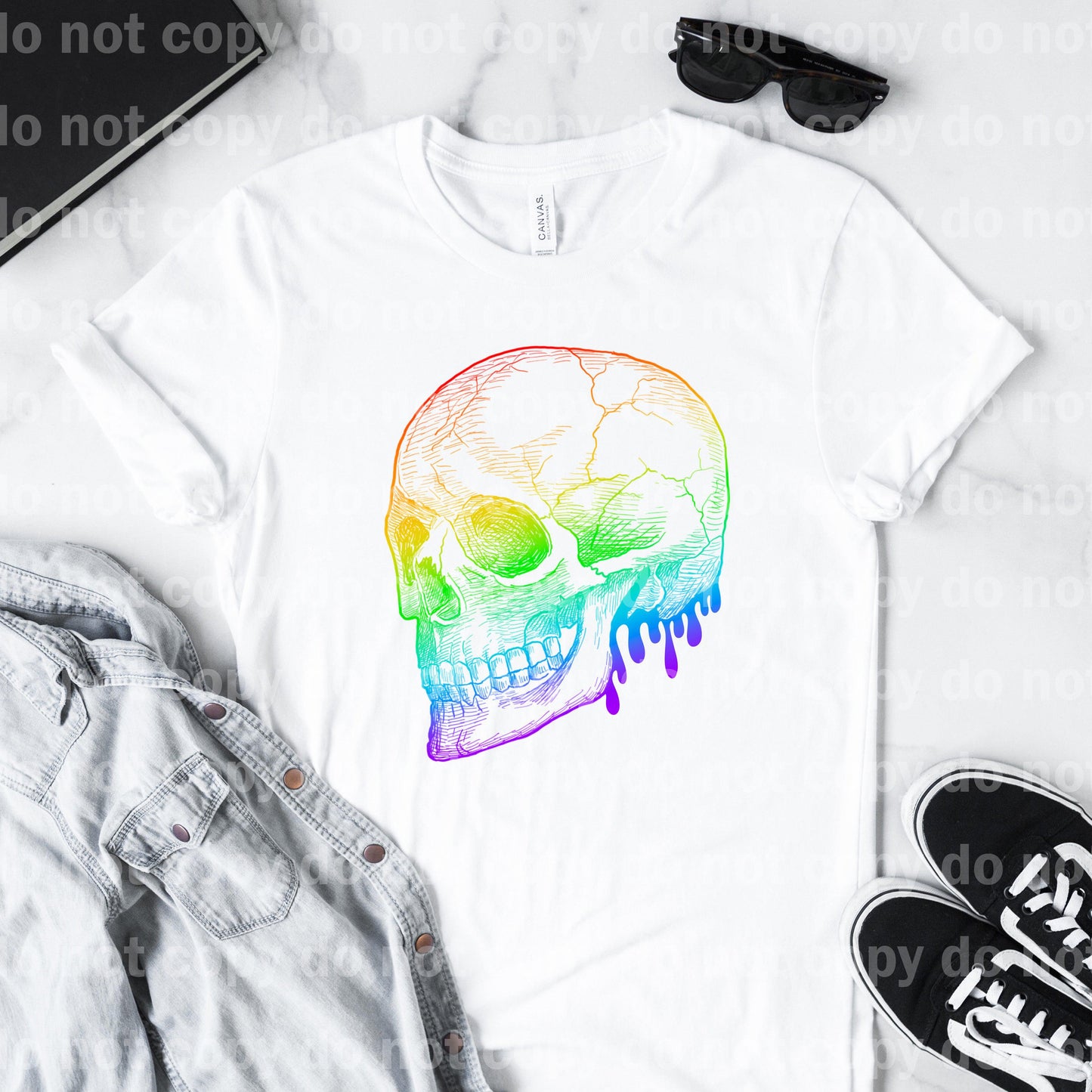 Colorful Rainbow Skull Dream Print or Sublimation Print