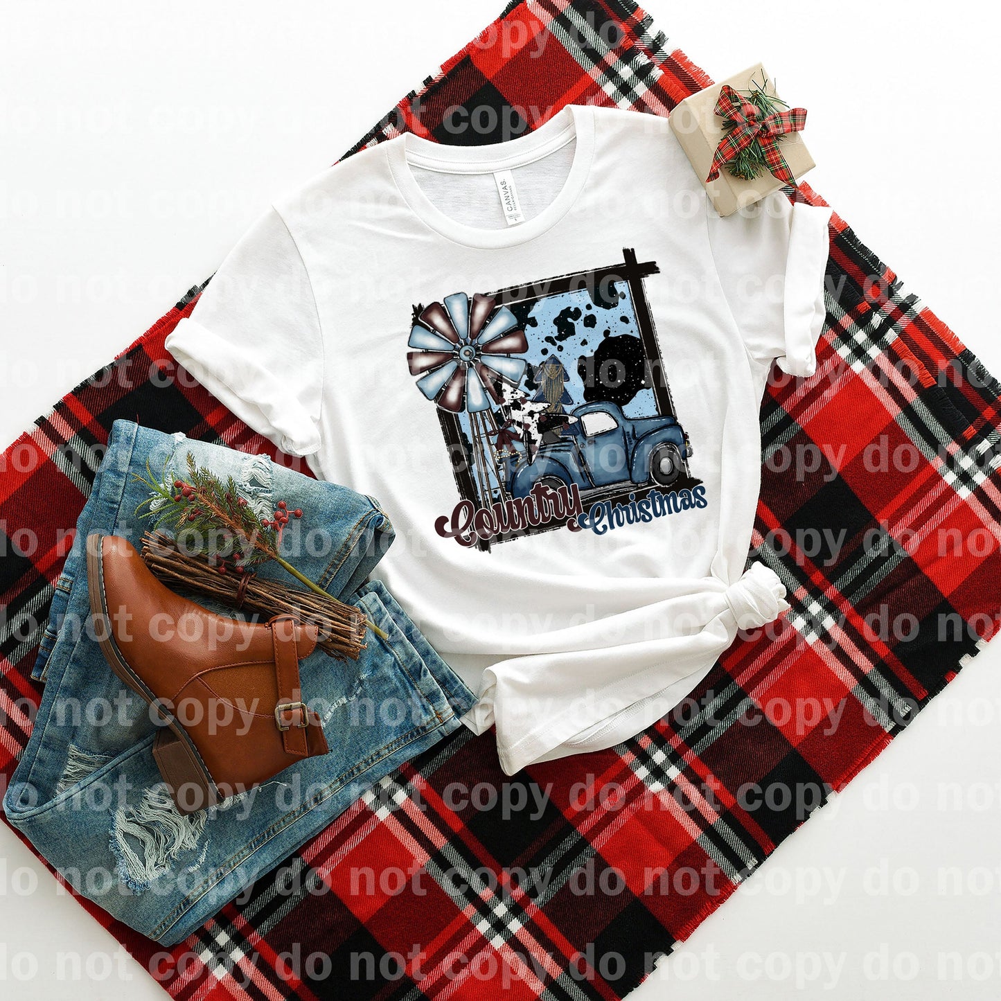 Country Christmas Dream Print or Sublimation Print