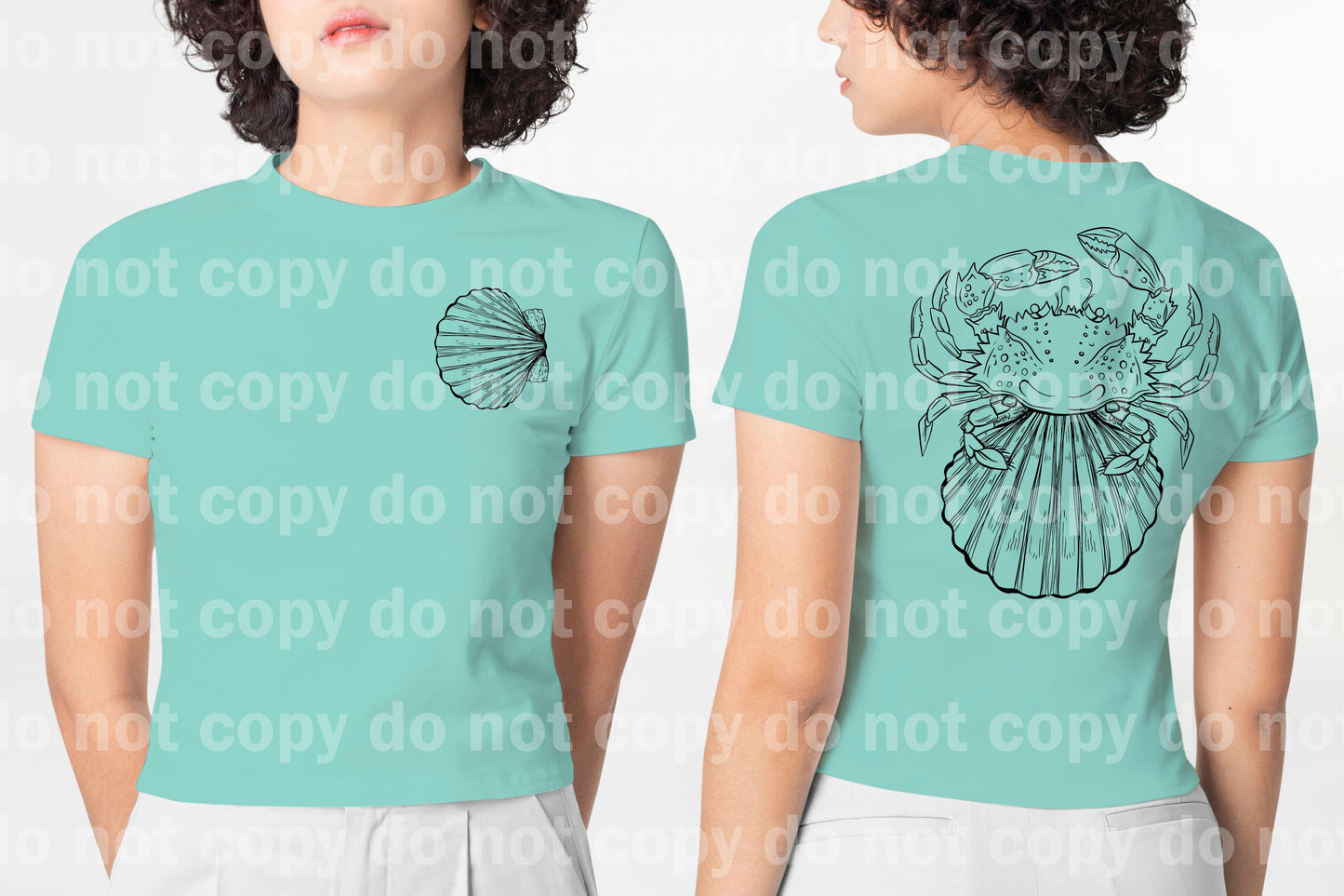 Crab Seashell Full Color/One Color Set Dream Print or Sublimation Print