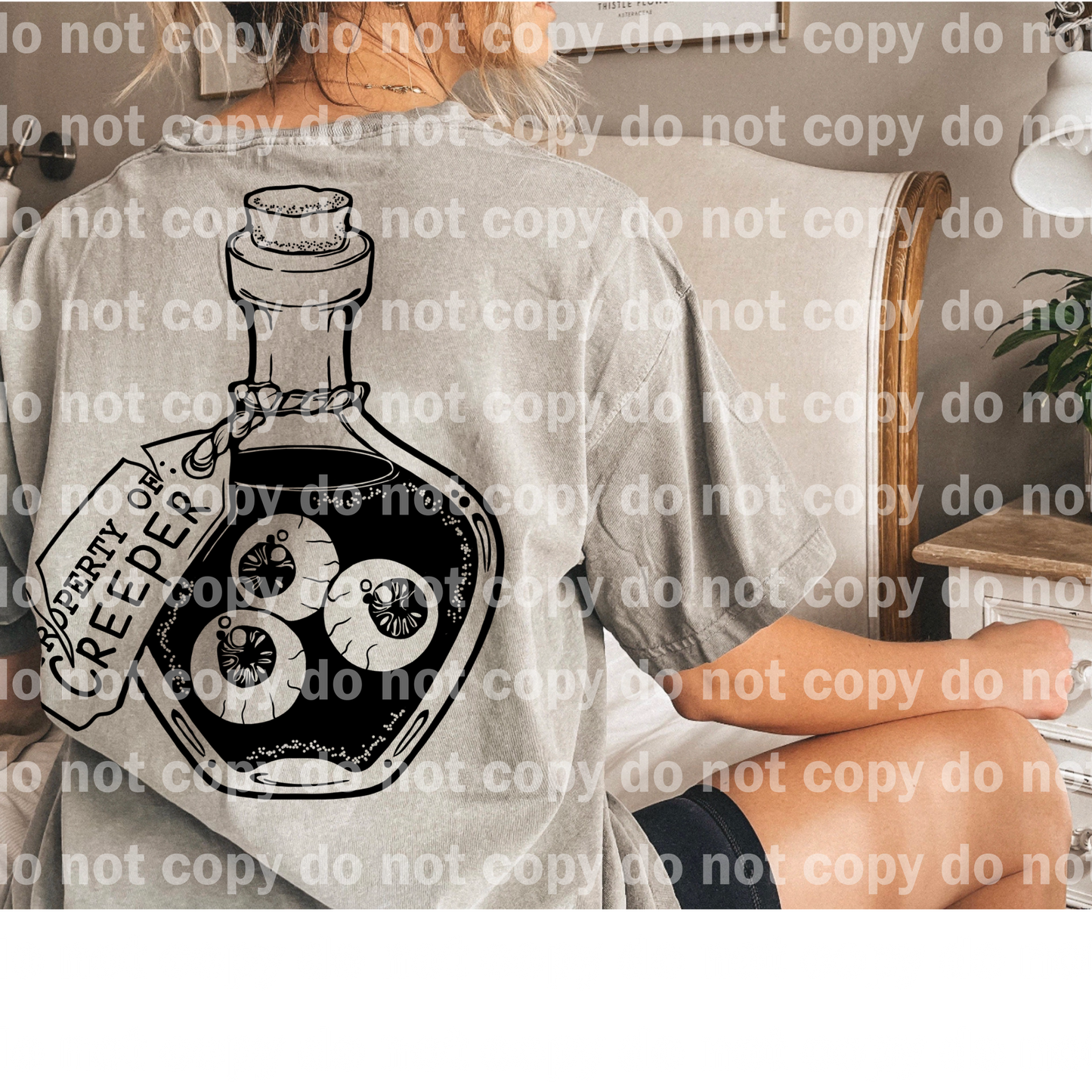 Property Of Creeper Eye Balls Color Full Color/One Color Dream Print or Sublimation Print