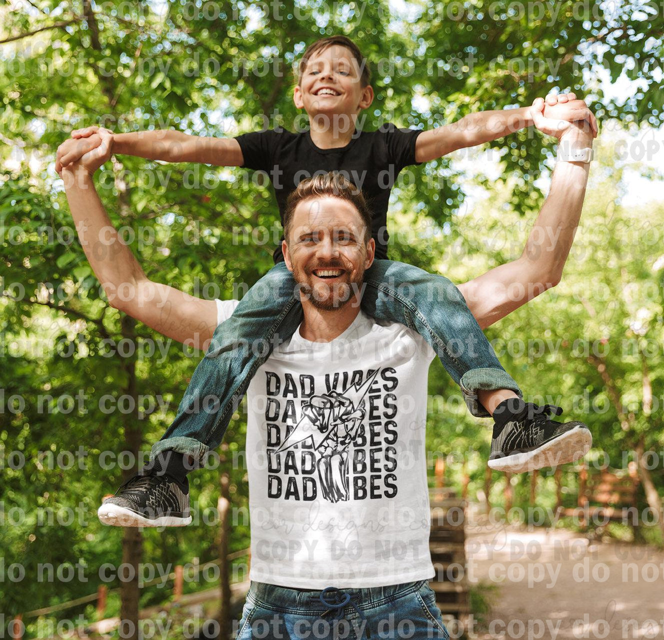 Dad Vibes Skellie Full Color / One Color Dream Print or Sublimation Print
