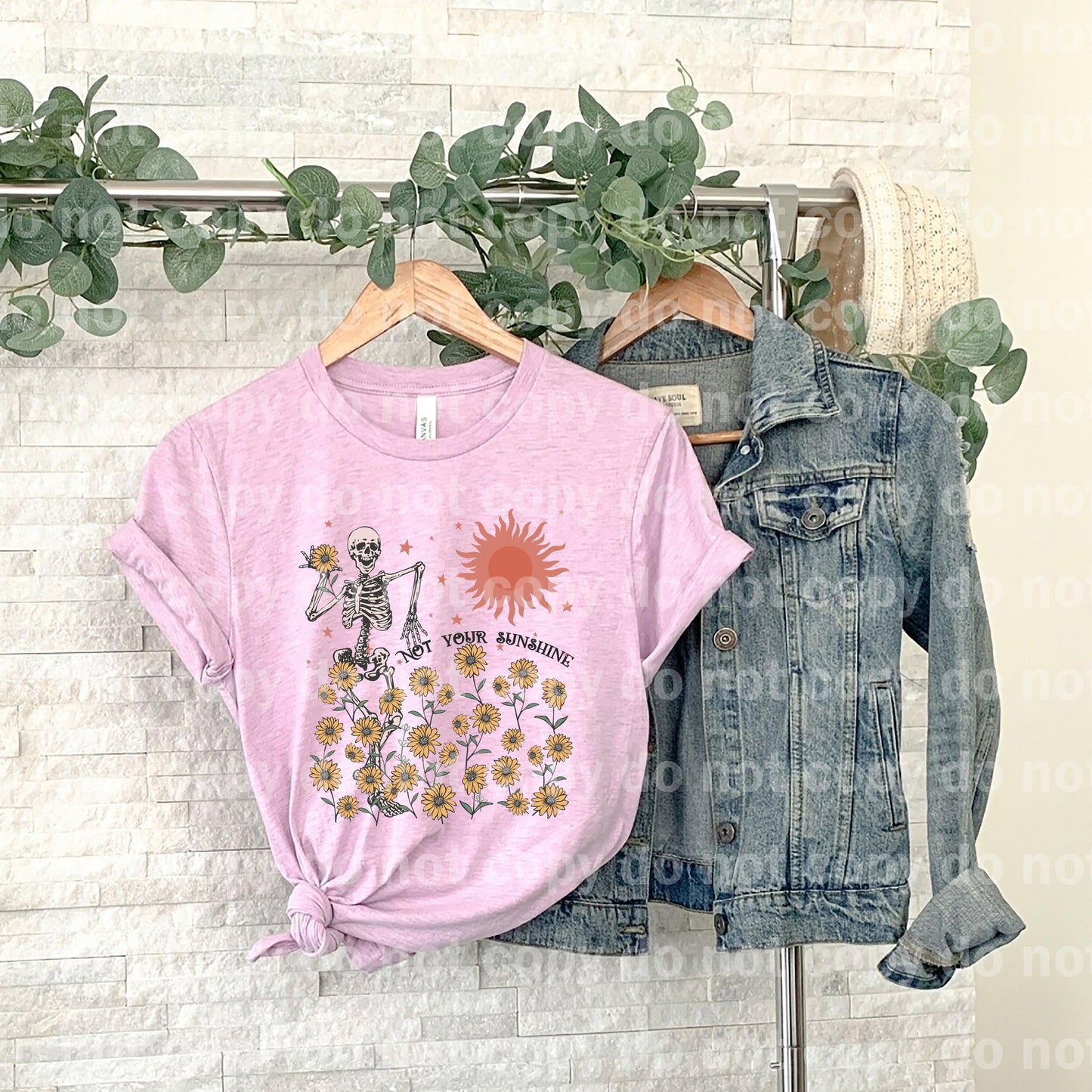 Daisy Dancing Skellie Not Your Sunshine Dream print transfer