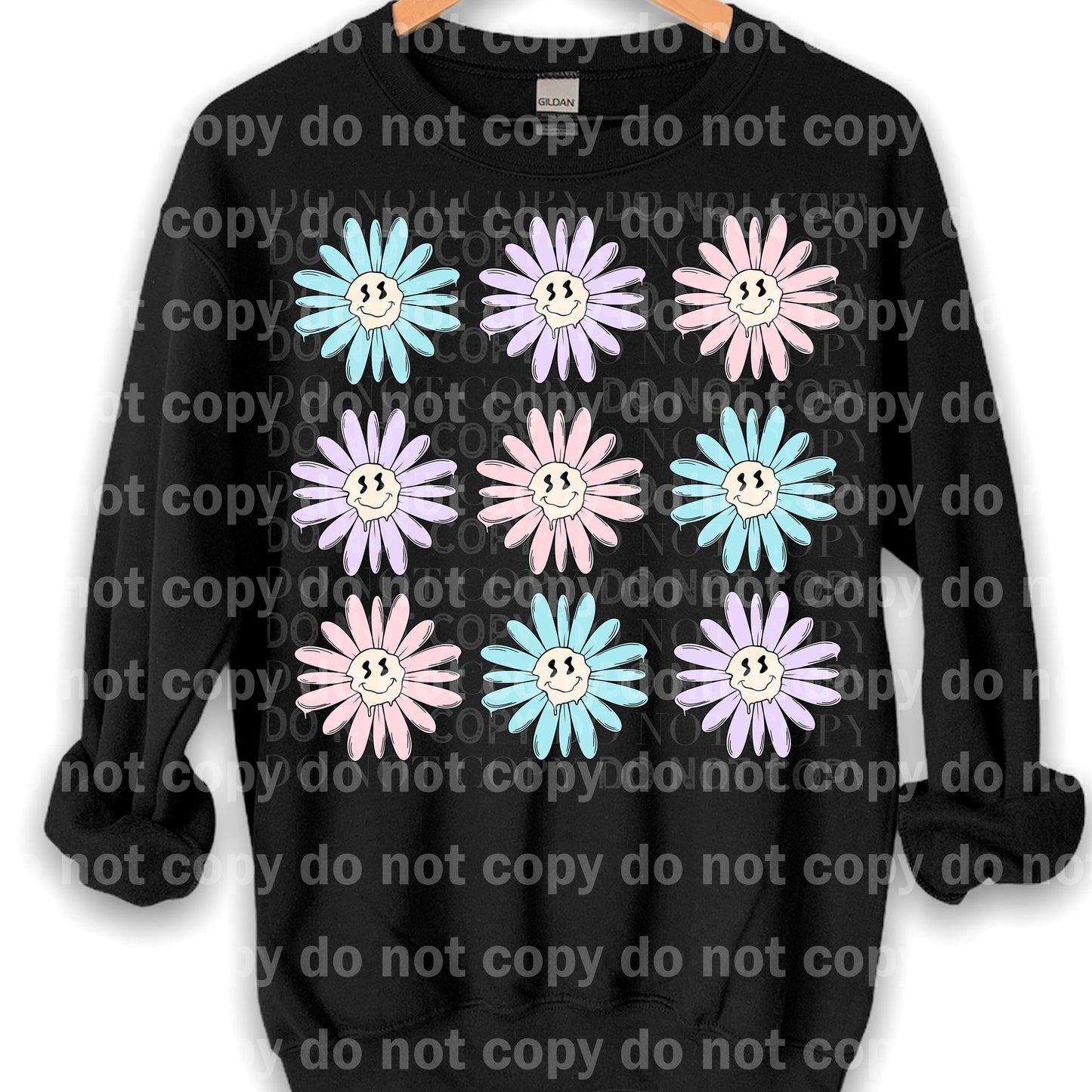 Daisy Flowers Smiley Full Color/One Color Dream Print or Sublimation Print