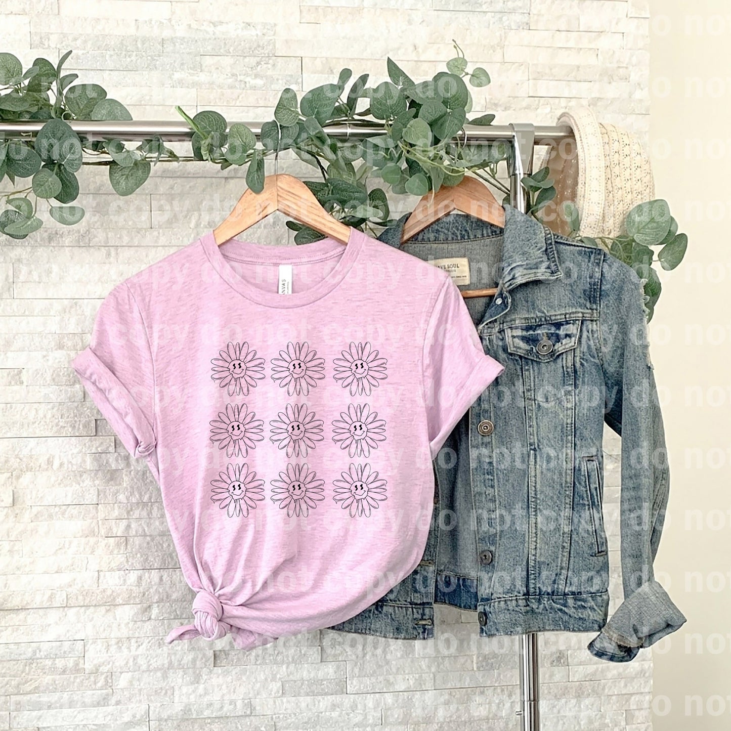 Daisy Flowers Smiley Full Color/One Color Dream Print or Sublimation Print