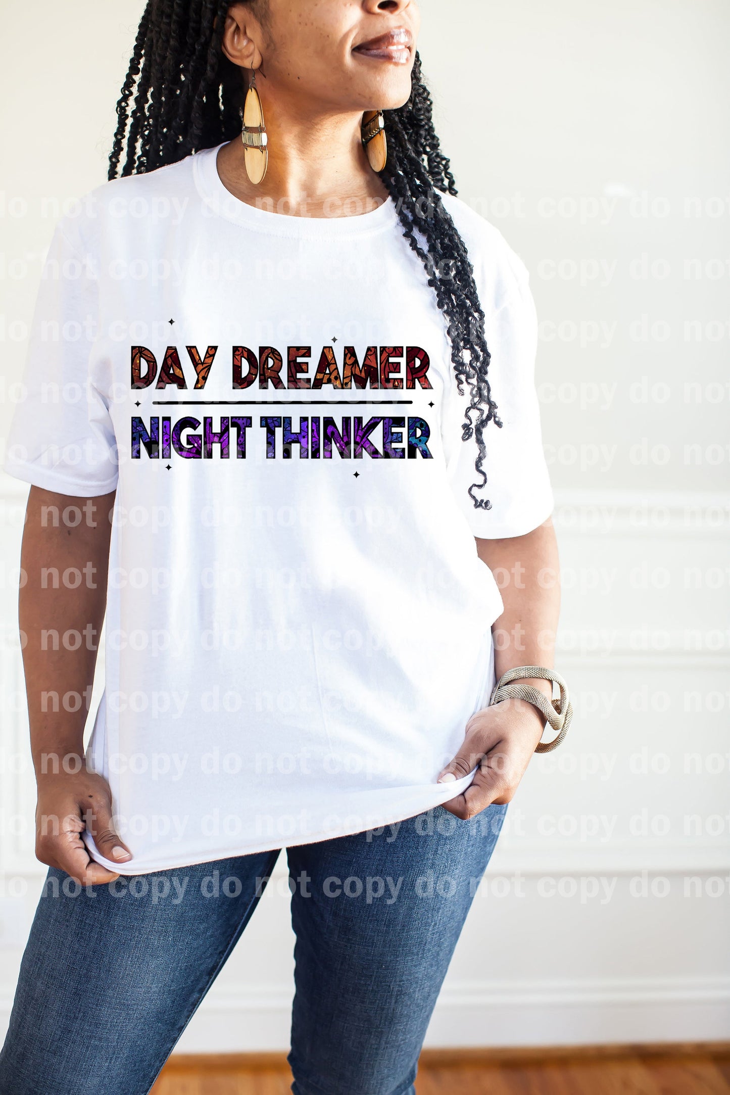 Day Dreamer Night Thinker Impresión de sueños a todo color/de un color o impresión por sublimación