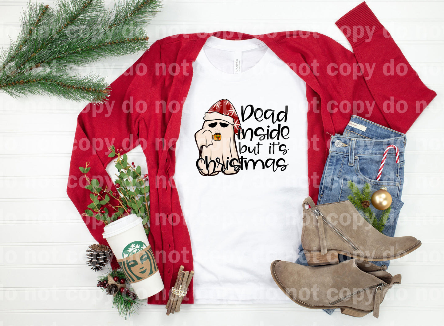 Dead Inside But Its Christmas Dream Print or Sublimation Print