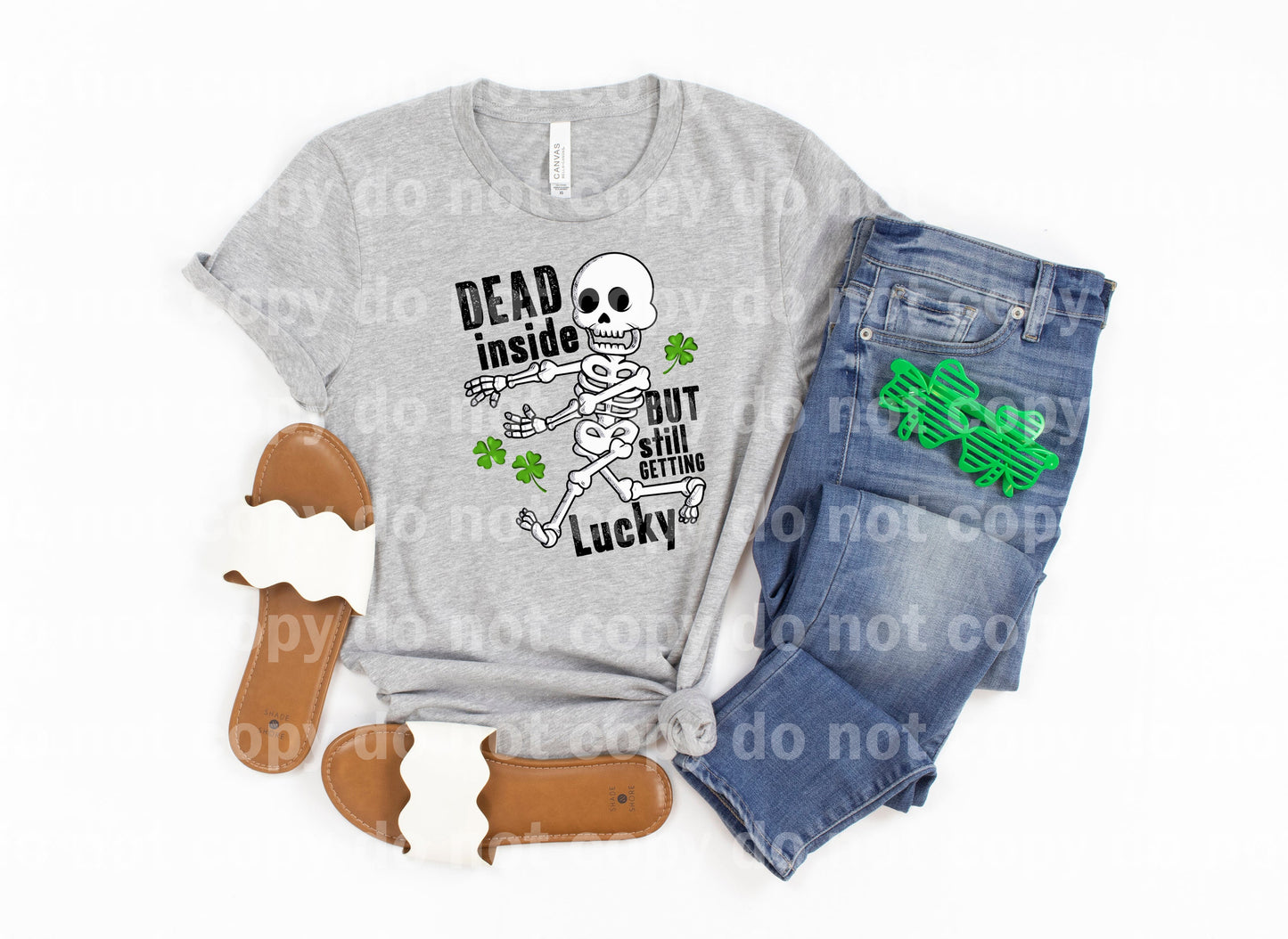 Dead Inside But Still Getting Lucky Distressed Dream Print or Sublimation Print