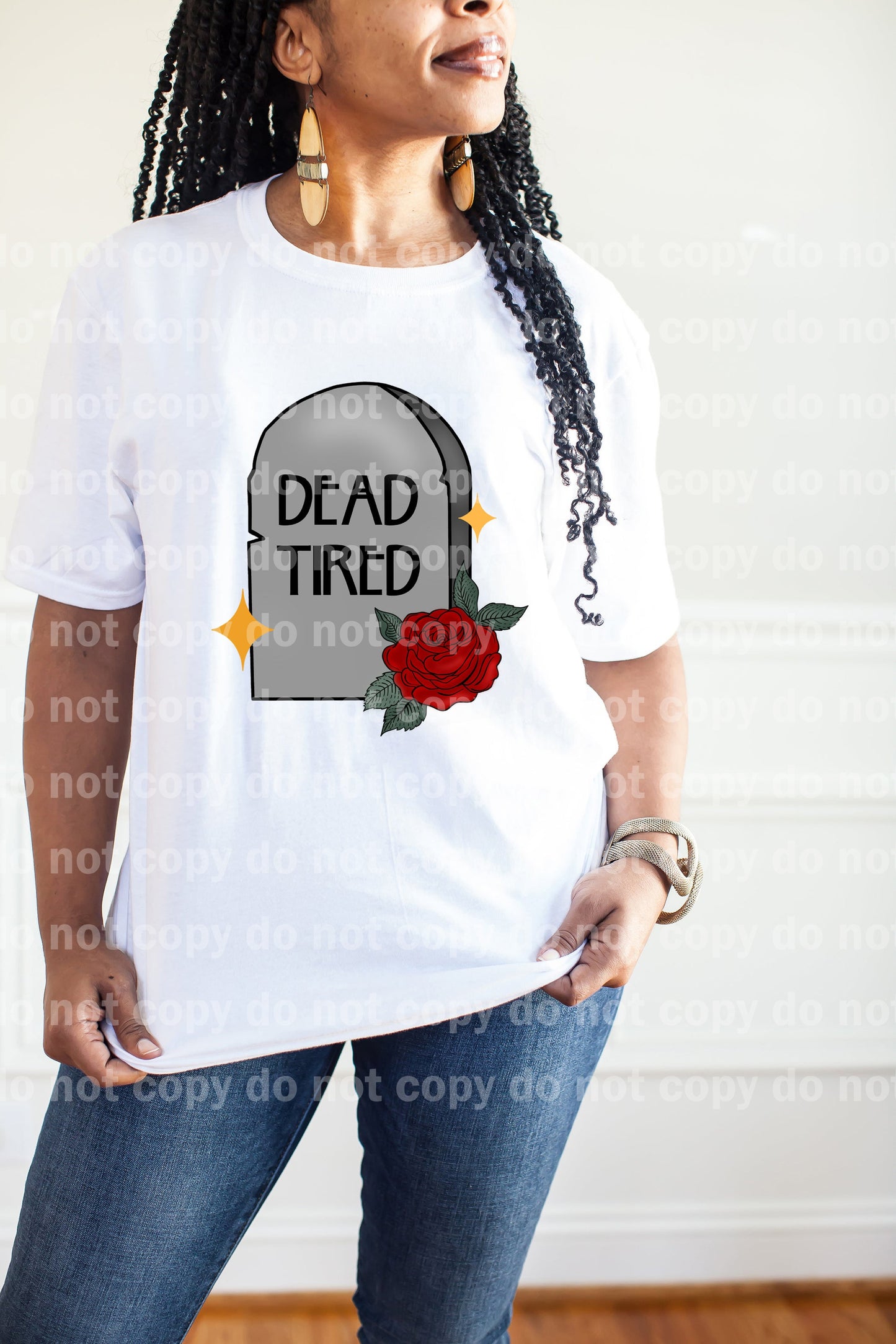 Dead Tired Tombstone With Rose Dream Print or Sublimation Print