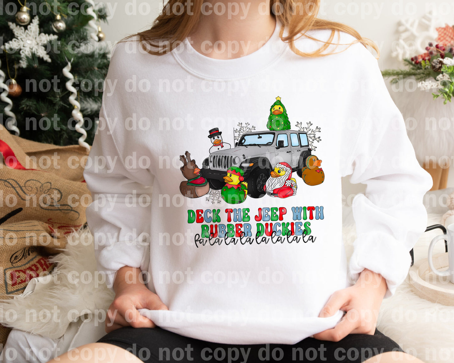 Deck The Jeep With Rubber Duckies Silver Dream Print or Sublimation Print