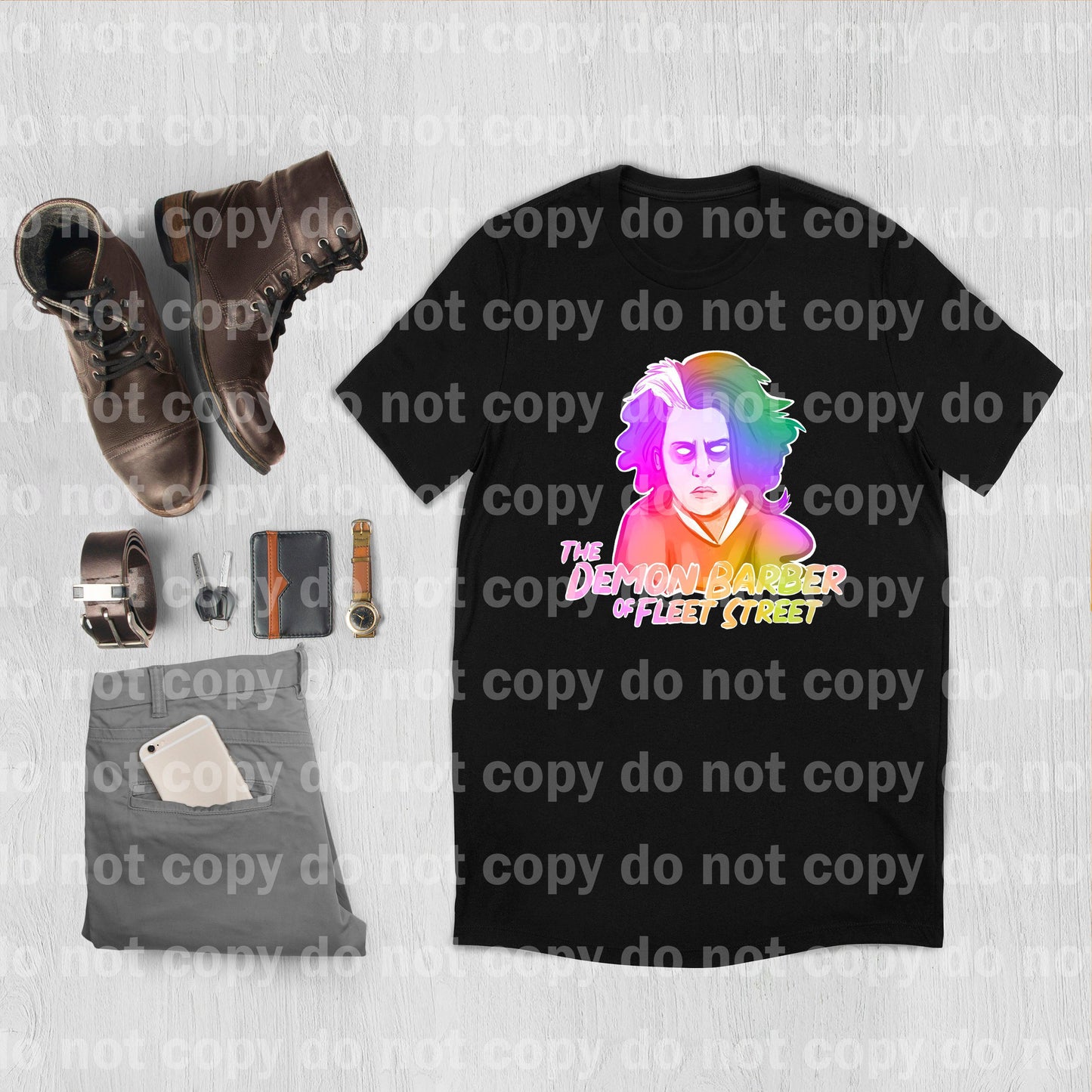 The Demon Barber Of Fleet Street Pastel or rainbow  Color Style Dream Print or Sublimation Print