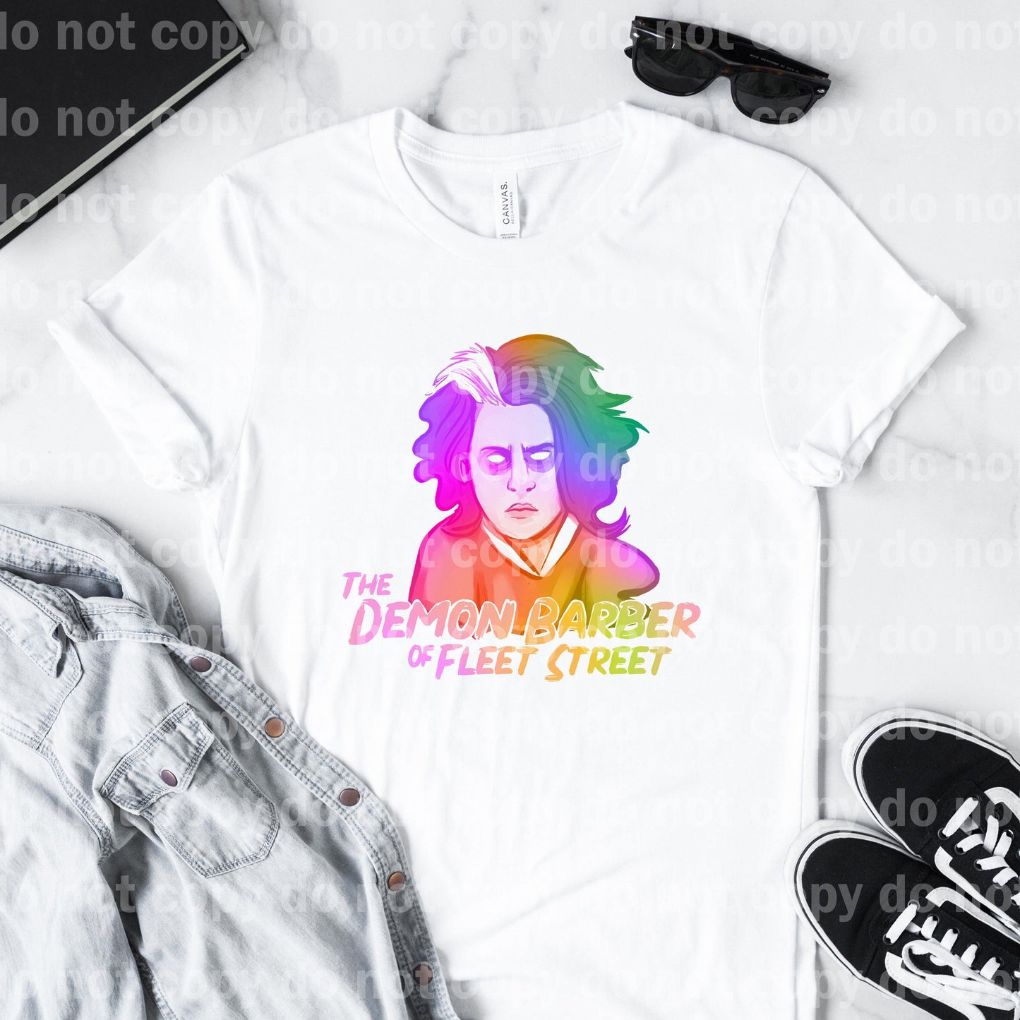 The Demon Barber Of Fleet Street Pastel or rainbow  Color Style Dream Print or Sublimation Print