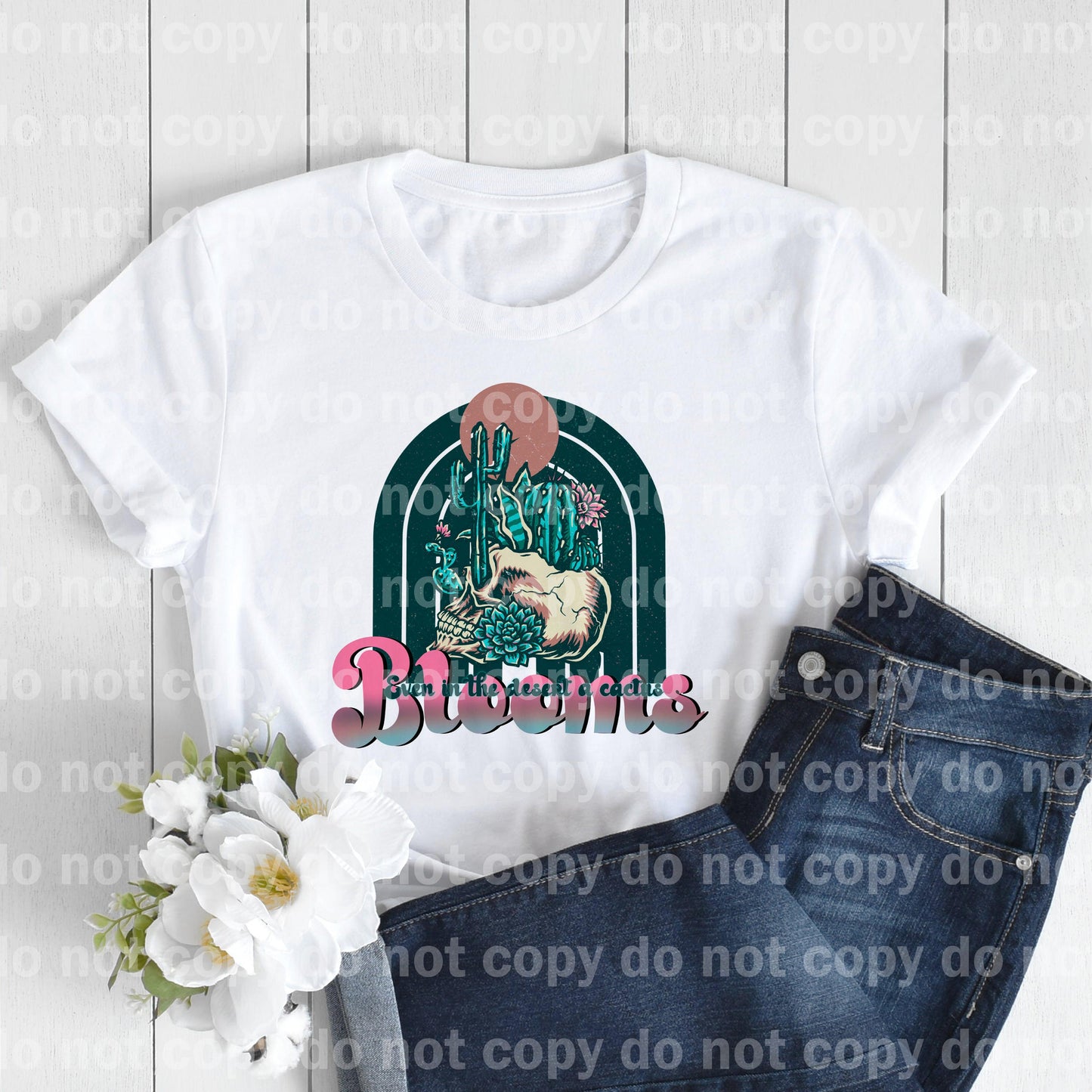 Even In The Desert A Cactus Blooms Dream Print or Sublimation Print