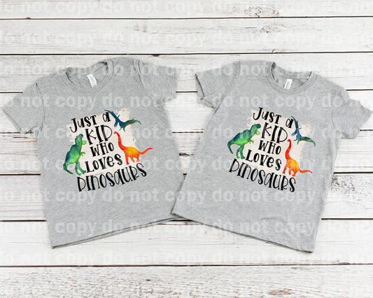 Jus a Kid Who Loves Dinosaurs Dream print transfer