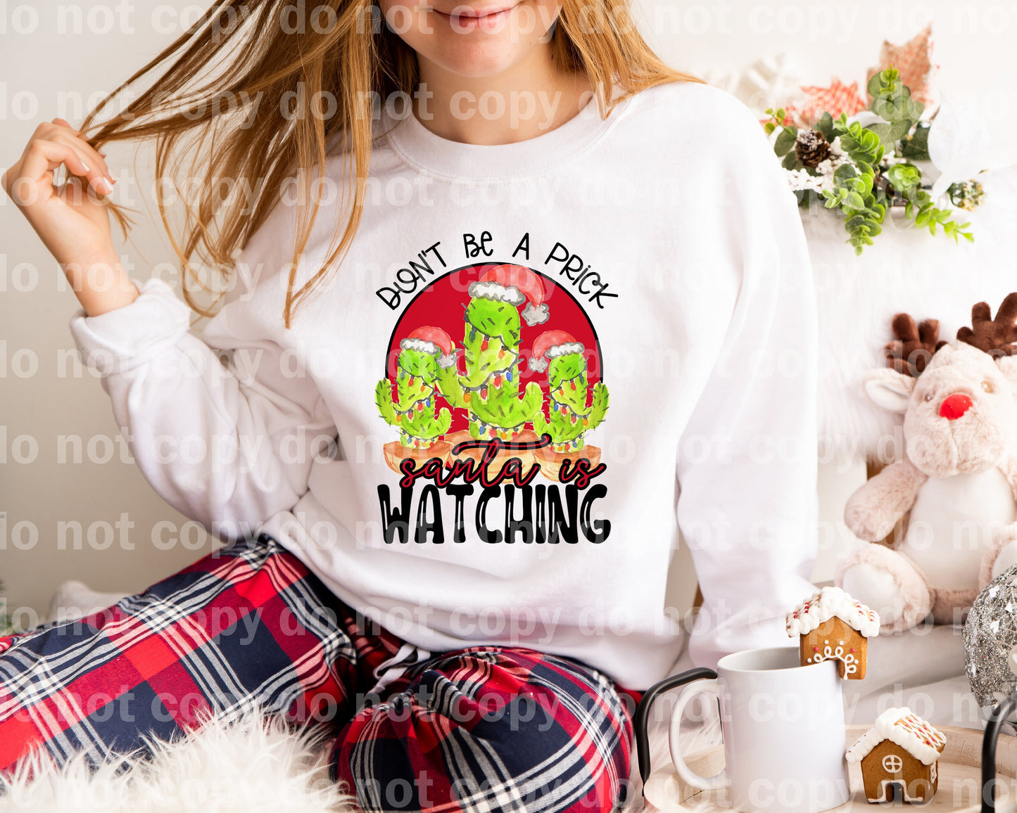 Don't Be A Prick Santa Is Watching Dream Print or Sublimation Print
