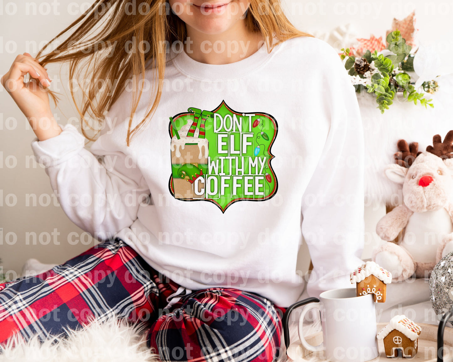 Don't Elf With My Coffee Dream Print or Sublimation Print