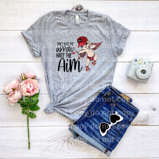 Don't Hate The Arrow Hate The Aim Light Plaid Valentine Dream Print or Sublimation Print