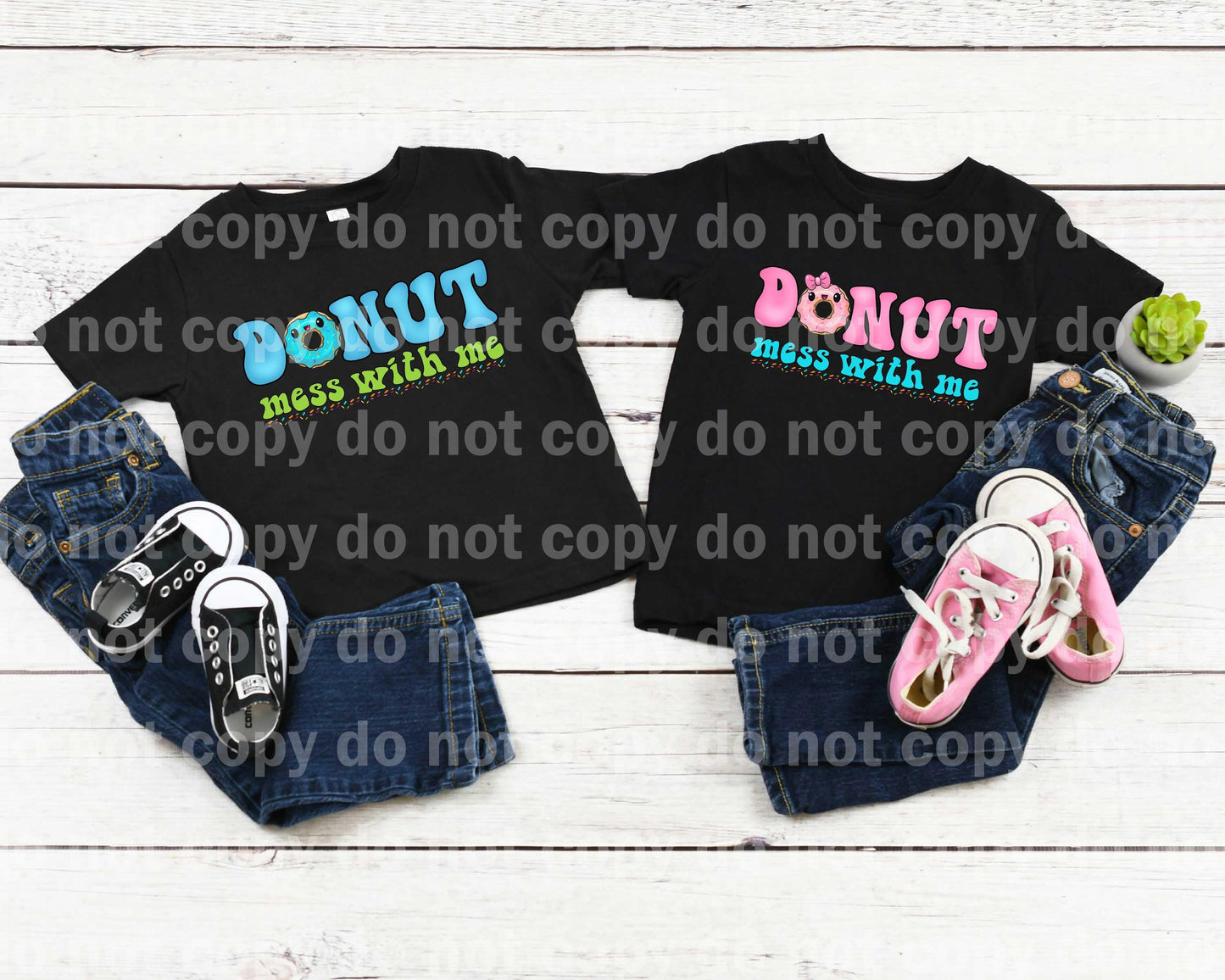 Donut Mess With Me Pink/Blue Dream Print or Sublimation Print